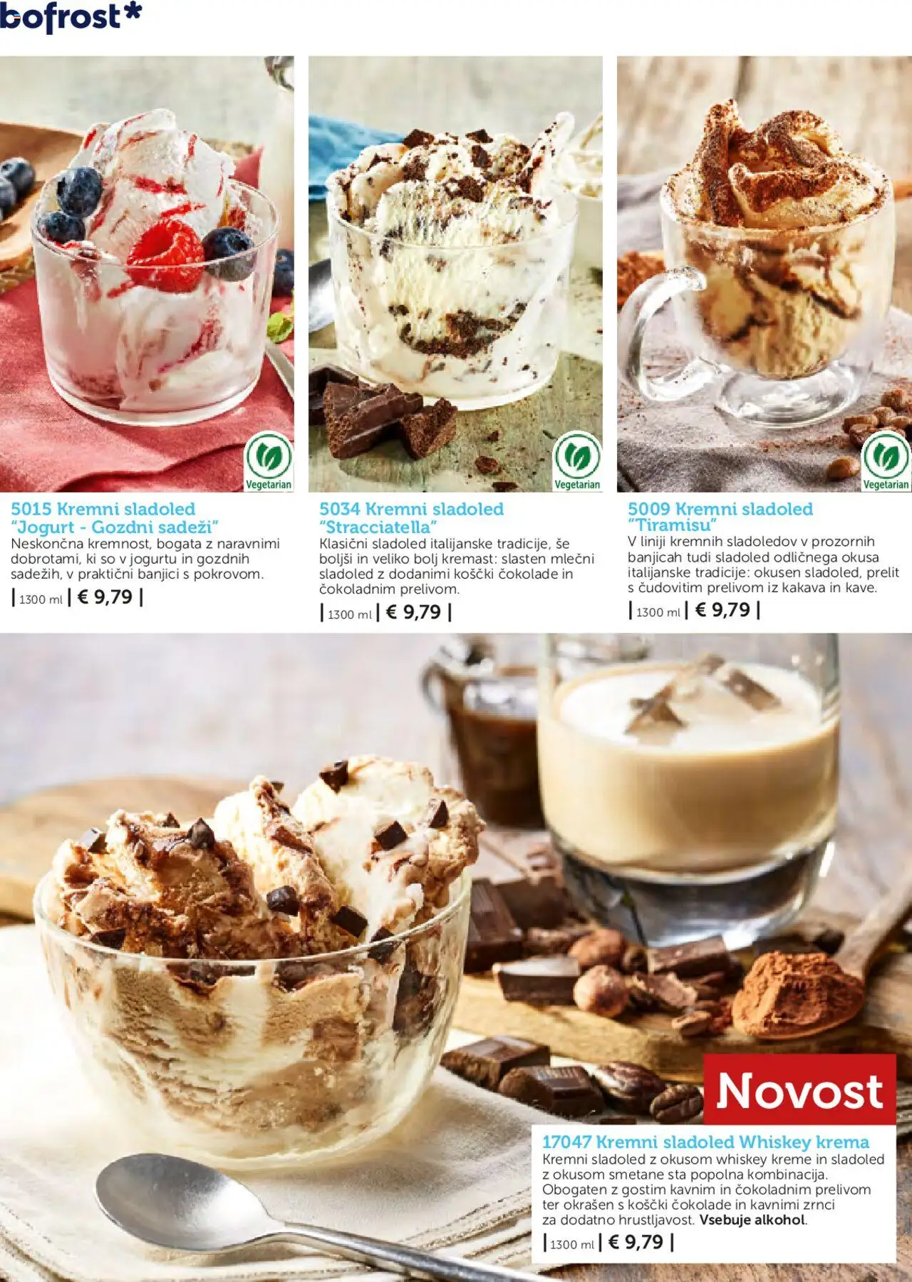 Bofrost katalog │ velja od 01.05.2025 | Stran: 18 | Izdelki: Krema, Jogurt, Sladoled
