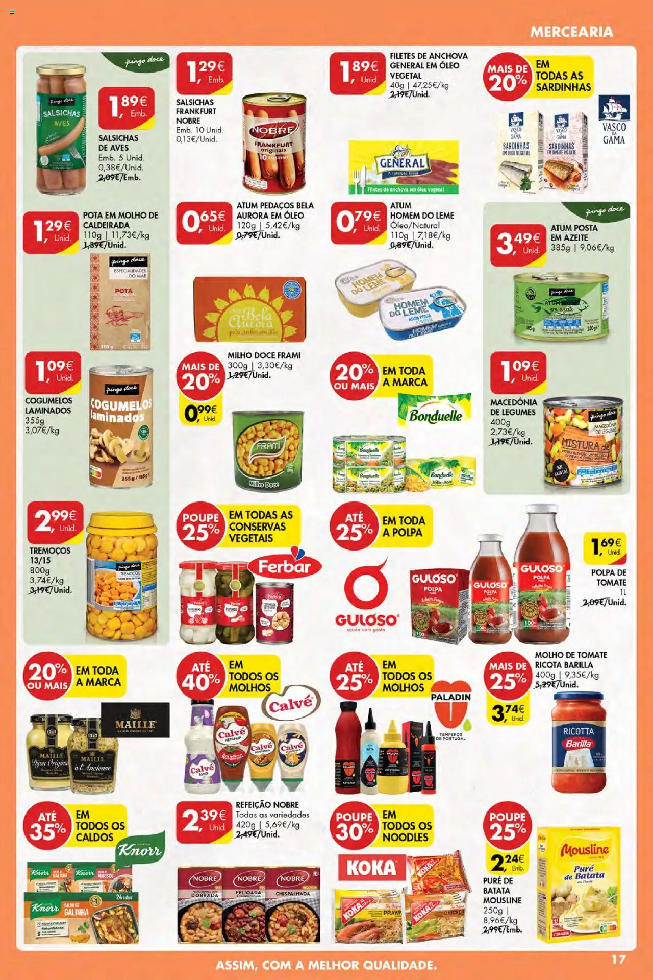 Pingo Doce Poupe Esta Semana Açores │ válido de 07.08.2025 | Página: 17 | Produtos: Atum, Óleo, Cogumelos, Milho
