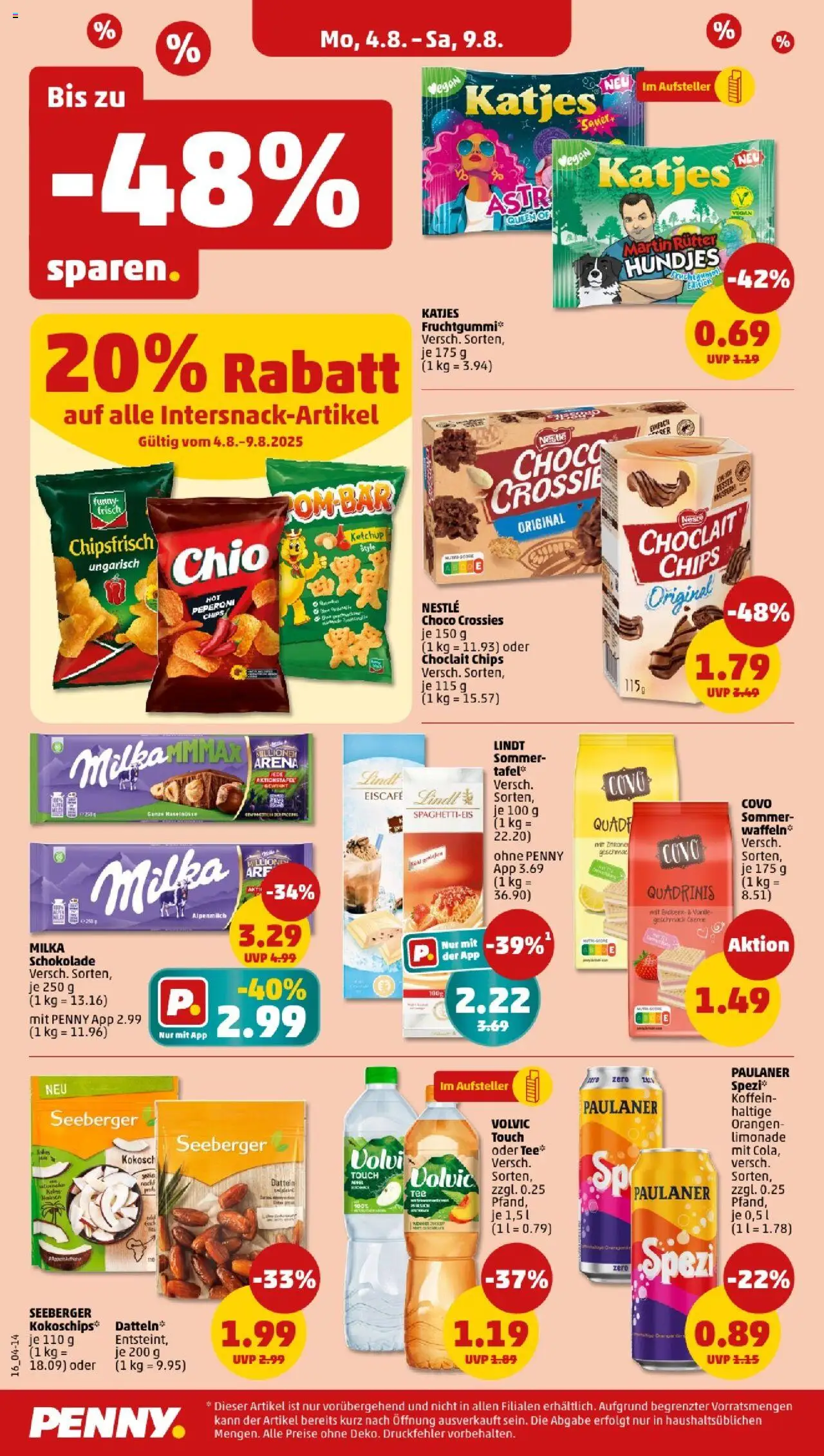 Penny - Bayern - gültig ab dem 04.08.2025 | Seite: 16 | Produkte: Schokolade, Katjes, Milka, Zitronen