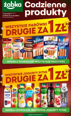 Pogląd oferty "Żabka Gazetka - Codzienne produkty" - ważna od 08.10.2025