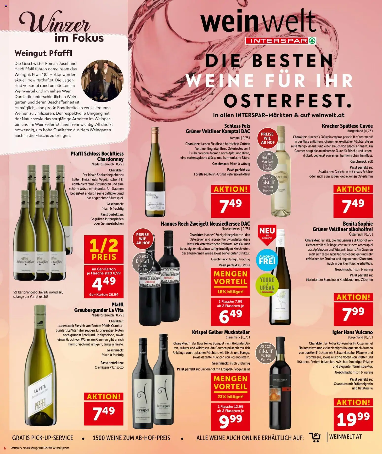 Interspar - Flugblatt gültig ab 05.03.2026 | Seite: 6 | Produkte: Pasta, Pfeffer, Wein, Äpfel
