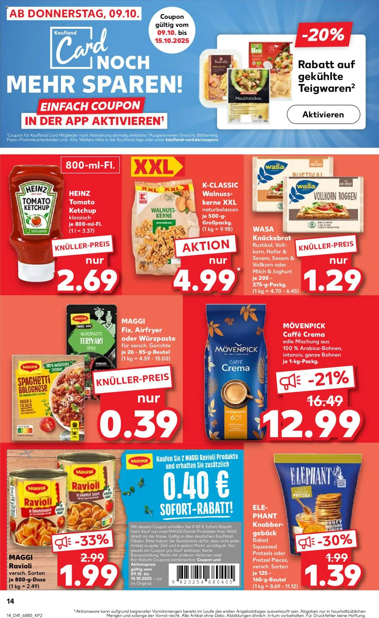 Kaufland prospekt Völklingen	 – gültig ab 12.10.2025 | Seite: 14 | Produkte: Maggi, Milch, Joghurt, Wasa knackebrot
