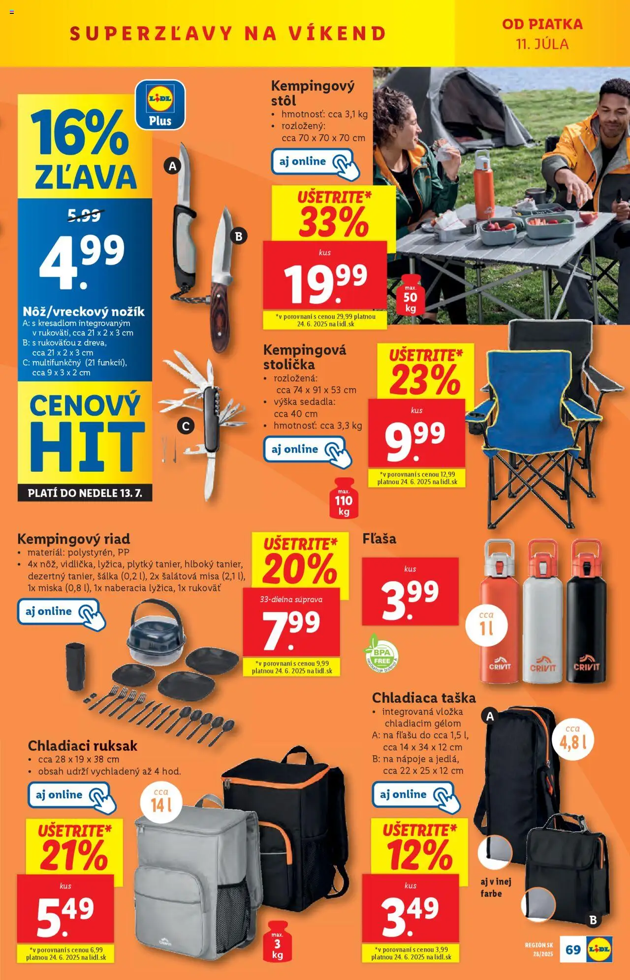 Lidl leták │ platný od 07.07.2025 | Strana: 81 | Produkty: Stôl, Kempingová stolička, Ruksak, Taška