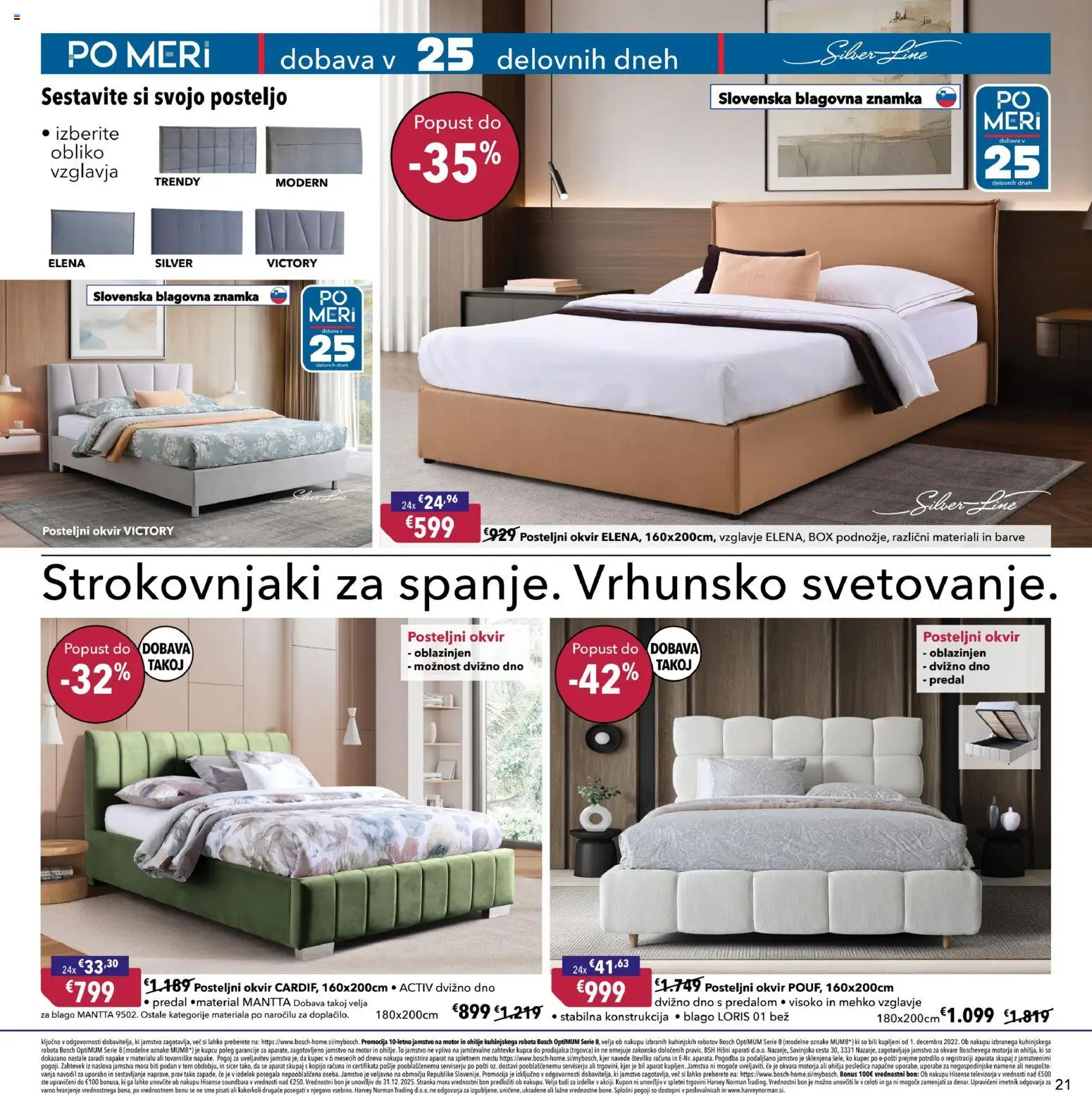 Novi Harvey Norman katalog ponudbe – veljaven od 14.01.2026 | Stran: 21 | Izdelki: Okvir, Posteljni okvir