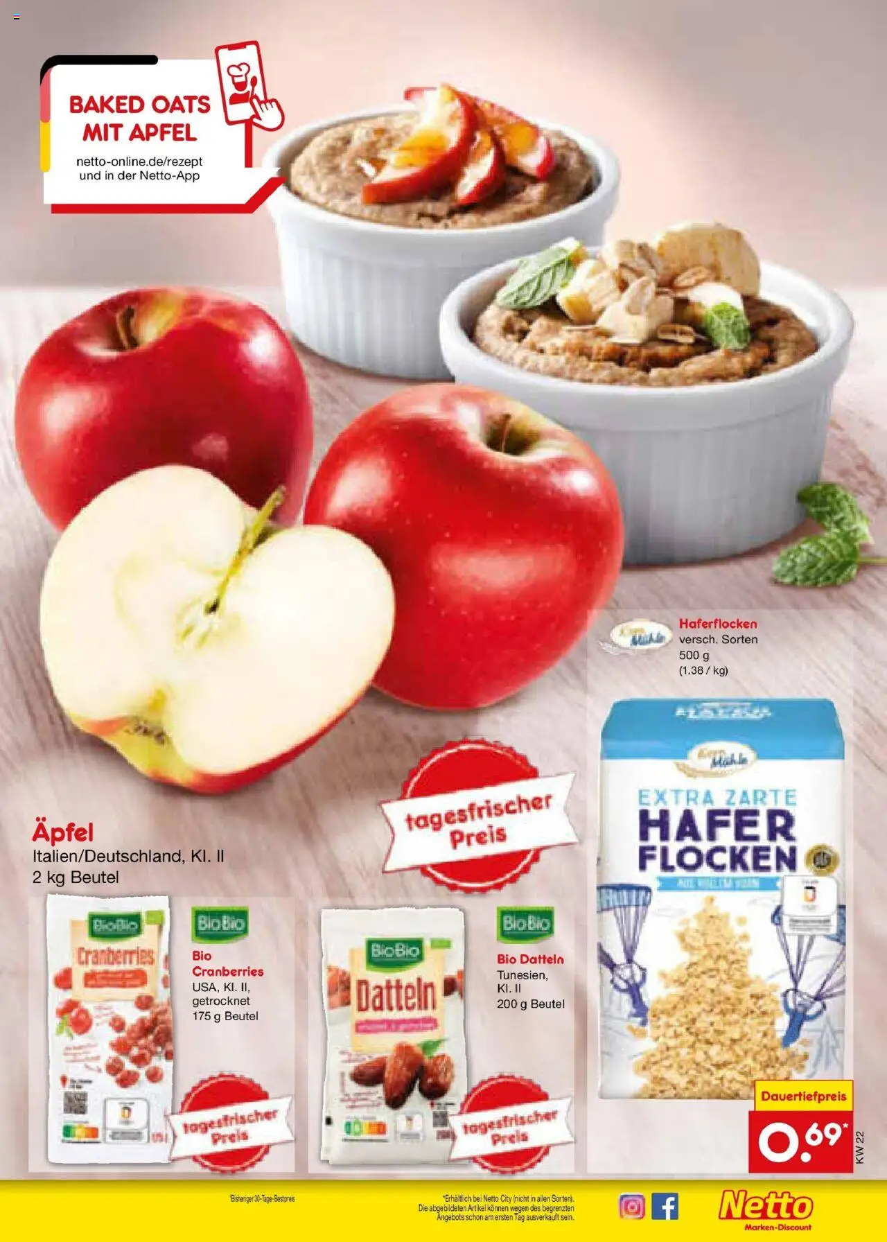 Netto Marken-Discount prospekt Gemmingen	 - gültig ab dem 26.05.2025 | Seite: 7 | Produkte: Äpfel, Flocken