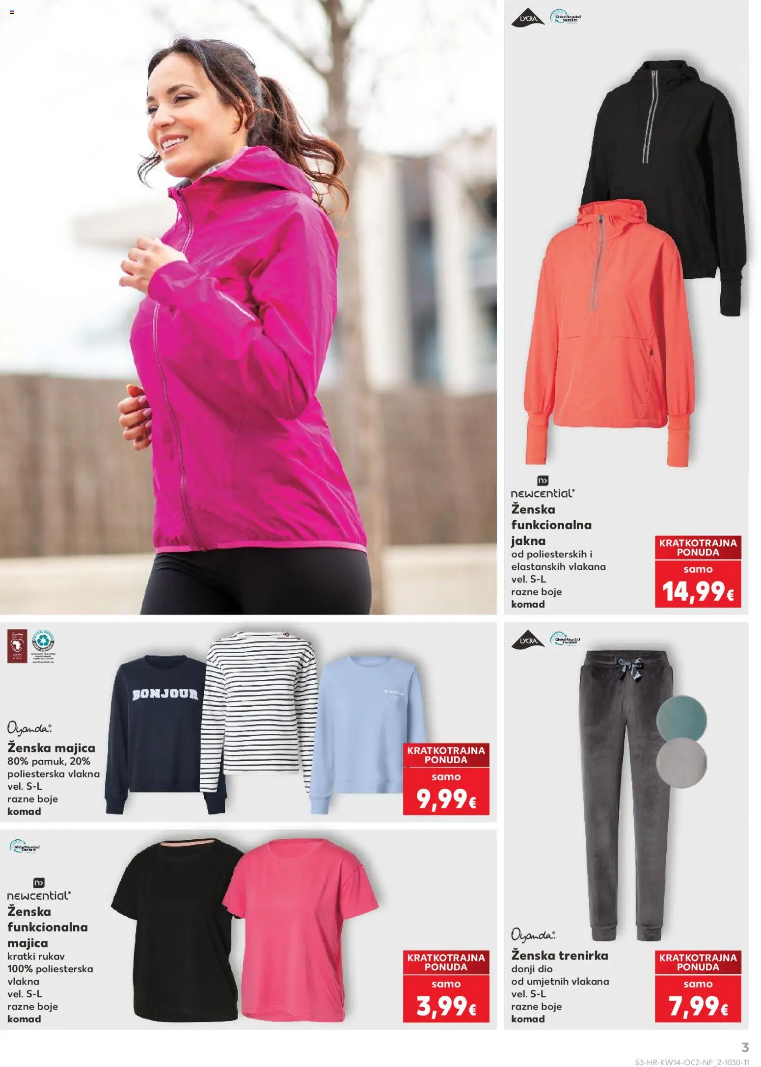 Kaufland katalog | vrijedi od 01.04.2026 | Stranica: 3 | Proizvodi: Majica, Jakna, Trenirka