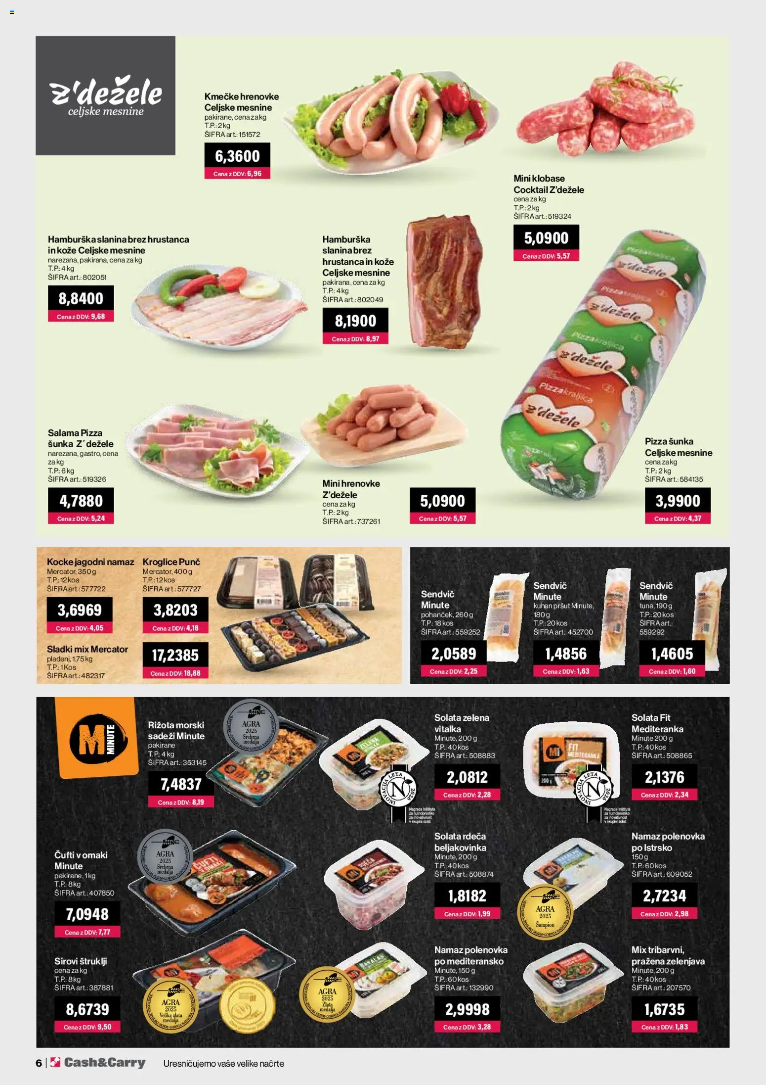 Novi Mercator katalog ponudbe – veljaven od 01.03.2026 | Stran: 6 | Izdelki: Štruklji, Namaz, Slanina, Solata