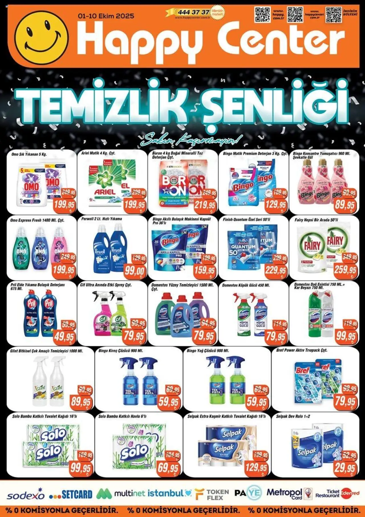 Happy Center Katalog - 01.10.2025 tarihinden itibaren geçerlidir | Sayfa: 5 | Ürünler: Kireç çözücü, Yumuşatıcı, Yüzey temizleyici, Tuvalet kağıdı