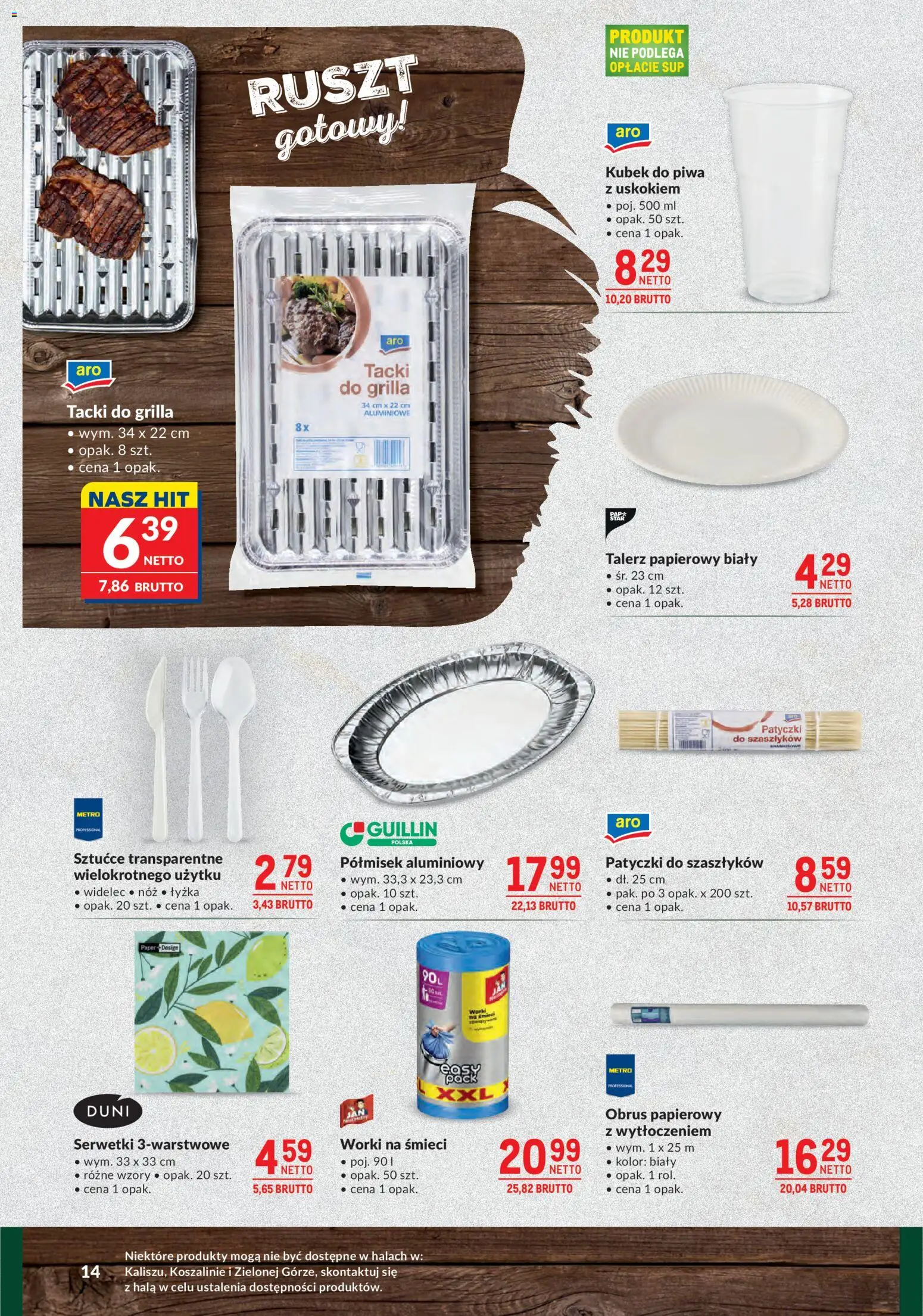 Makro gazetka - Grill-Ogród od 21.04.2026 | Strona: 14 | Produkty: Patyczki do szaszłyków, Ruszt, Sztućce