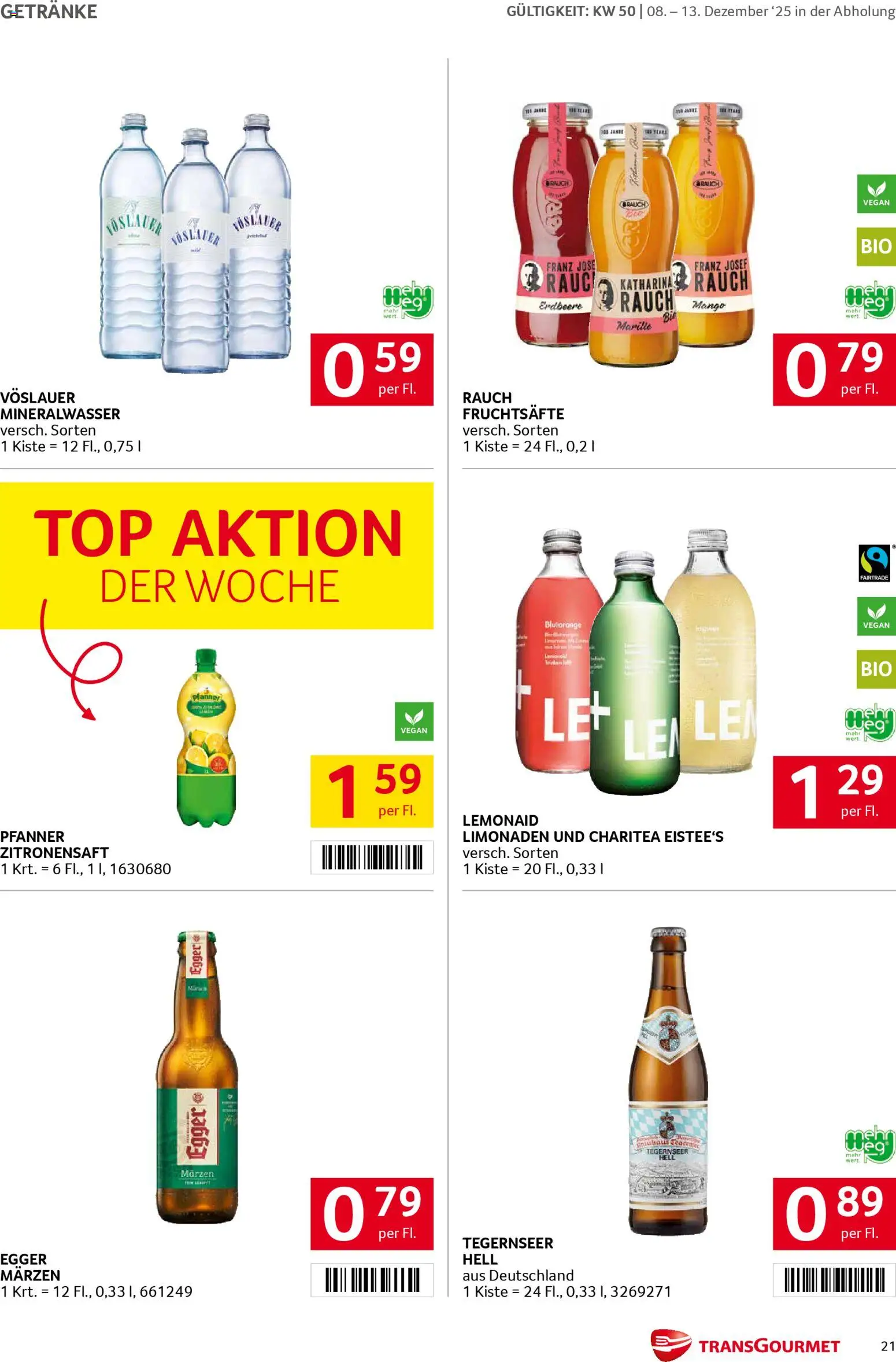 Transgourmet Flugblatt gültig ab 08.12.2025 | Seite: 21 | Produkte: Mango