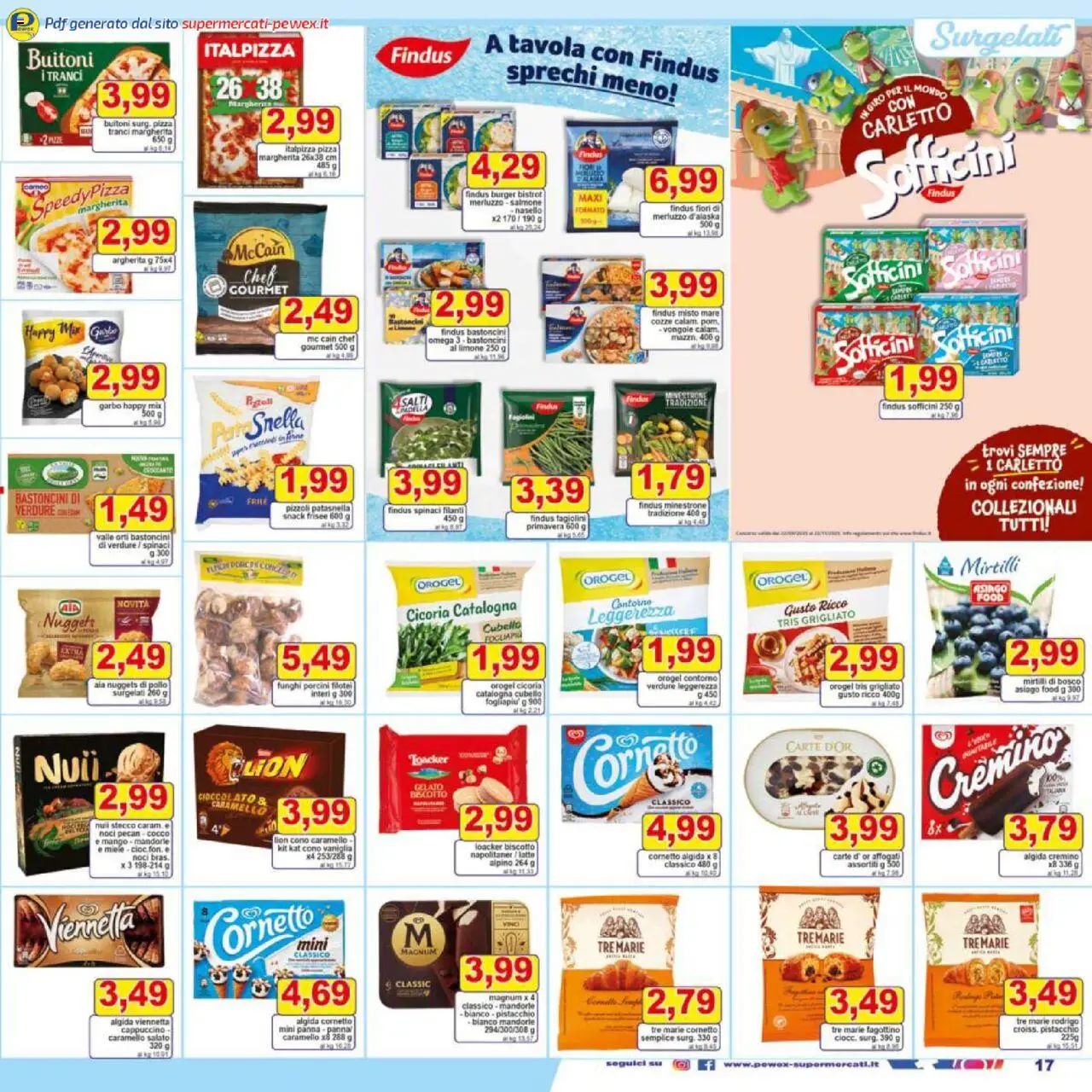 Volantino Pewex del 08.10.2025 | Pagina: 17 | Prodotti: Pollo, Salmone, Mirtilli, Fagiolini