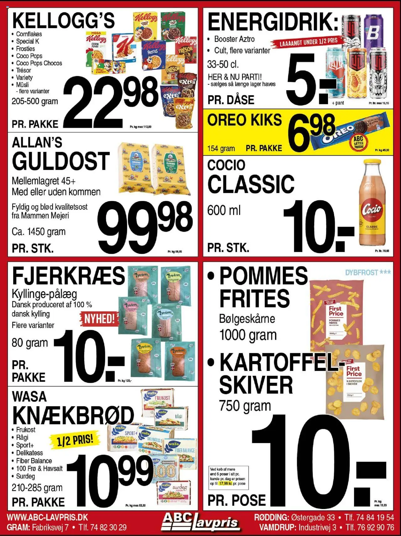 Abc Lavpris Tilbudsavis gyldig fra 06.08.2025 | Side: 2 | Produkter: Pommes frites, Kartofler, Cornflakes, Oreo