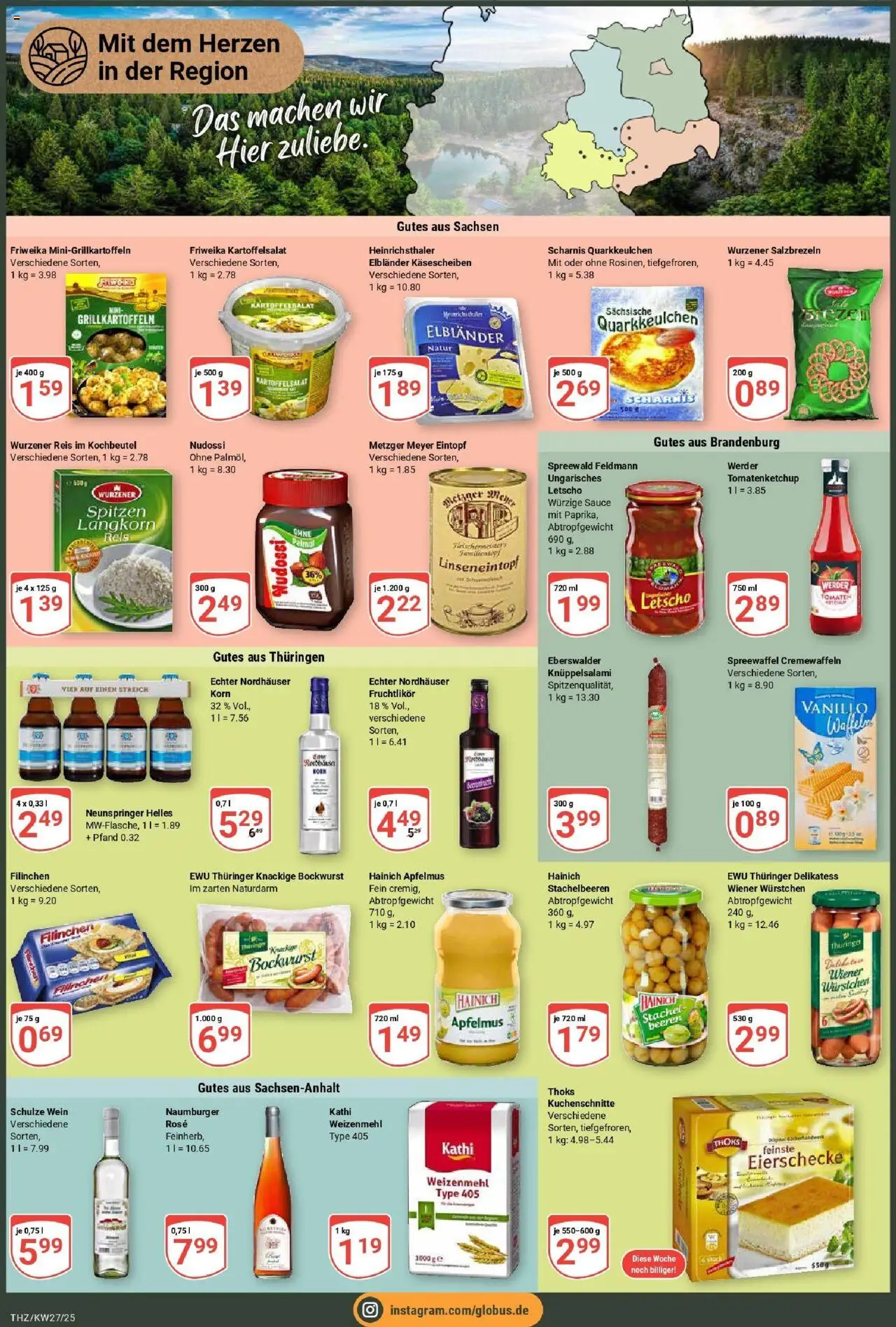 Globus prospekt Zeitz	 - gültig ab dem 29.06.2025 | Seite: 2 | Produkte: Bockwurst, Weizenmehl, Apple, Ketchup