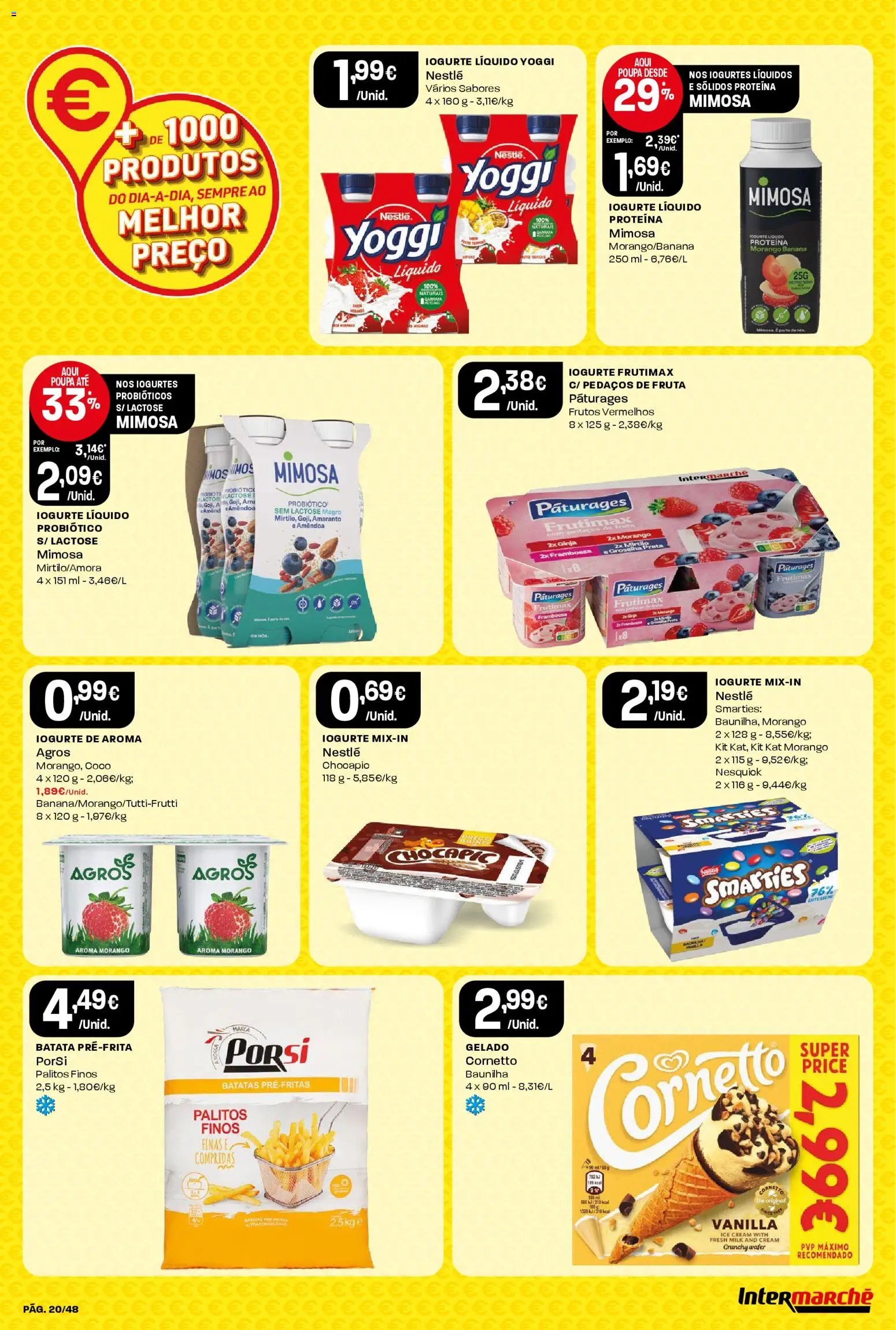Intermarché - Black Friday │ válido de 27.11.2025 | Página: 20 | Produtos: Batata, Nestlé, Iogurte liquido, Proteina