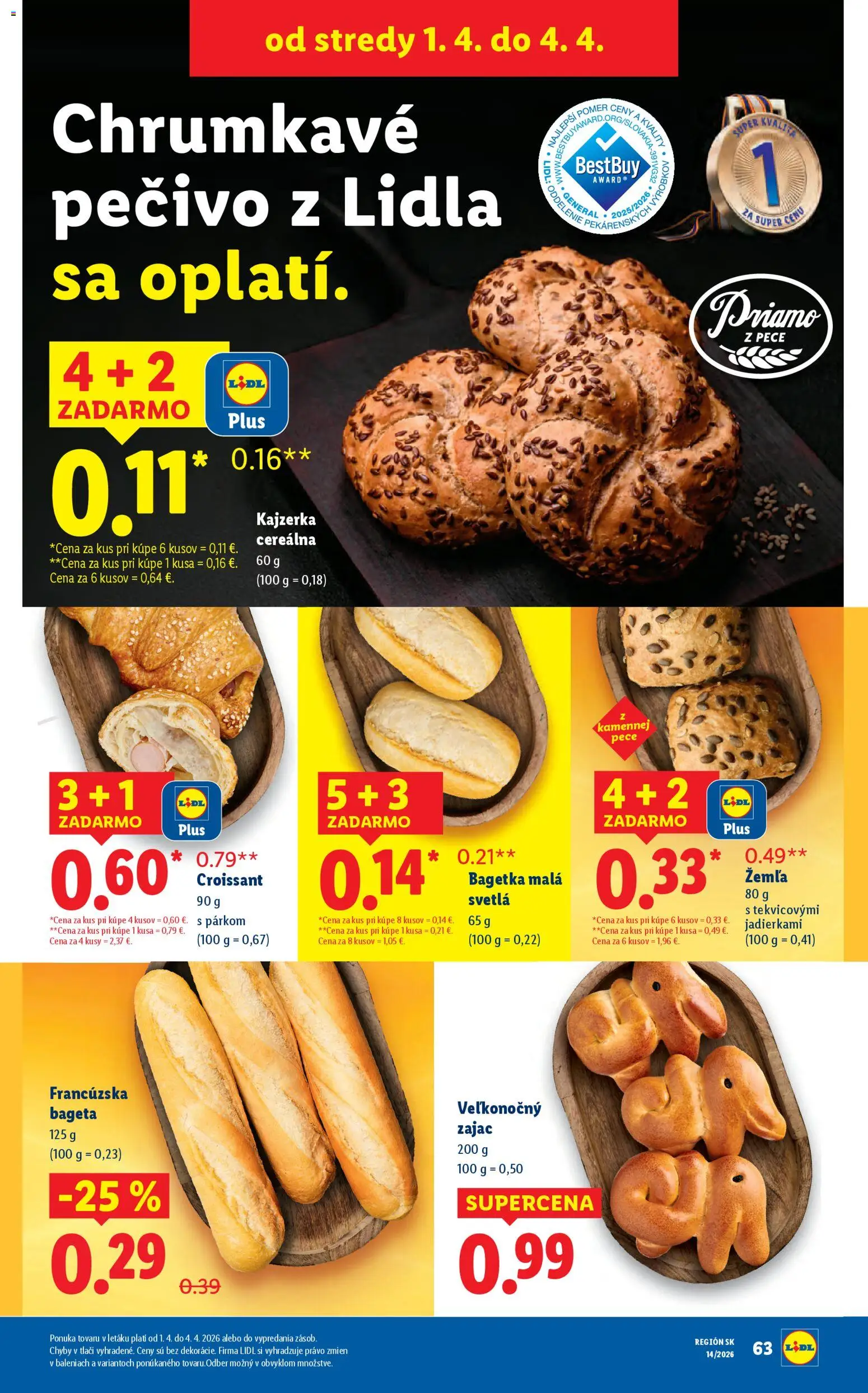 Nové Lidl akcie – leták je platný od 30.03.2026 | Strana: 79 | Produkty: Croissant, Svetlá