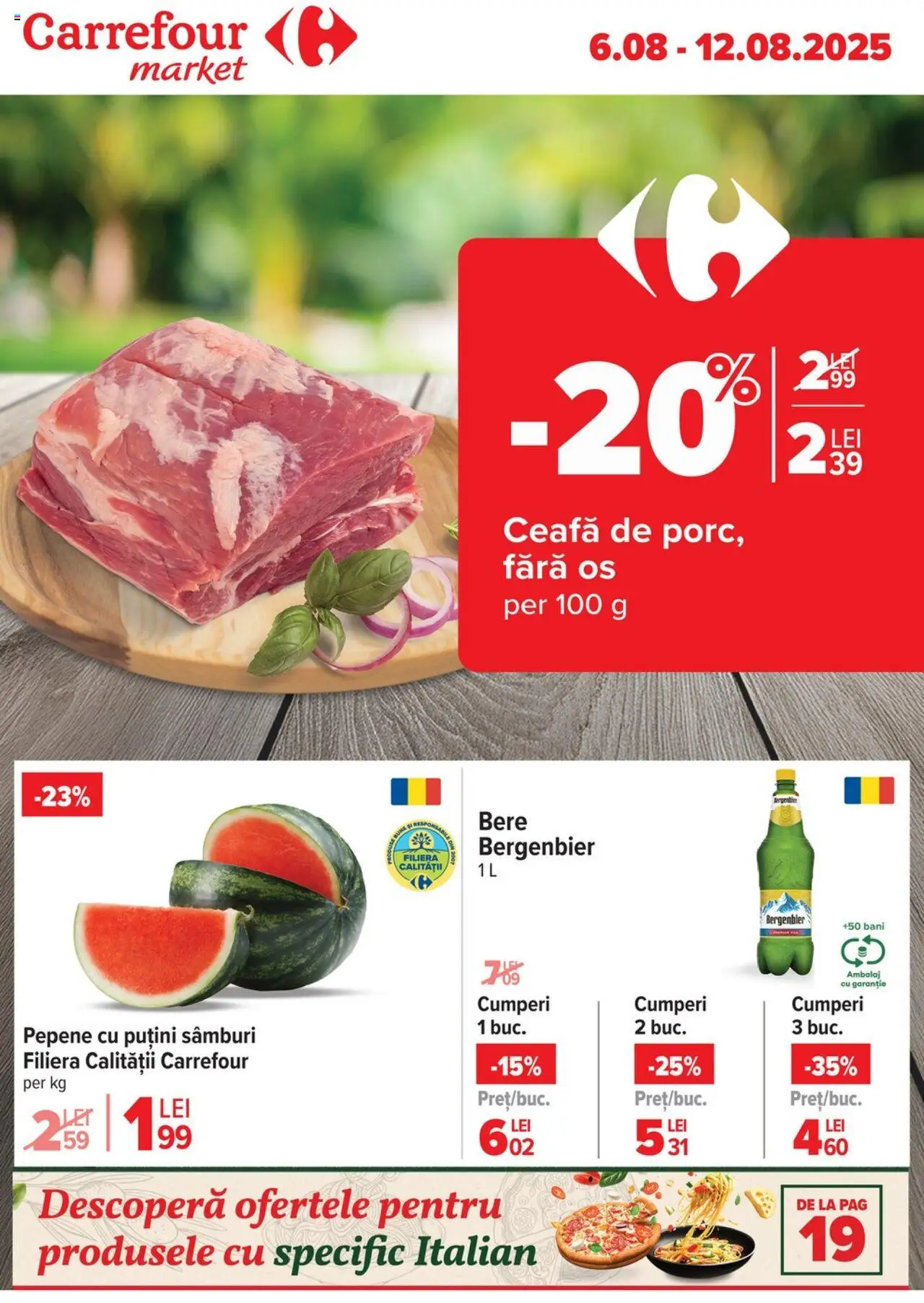 Carrefour catalog - Market – valabil de la 06.08.2025 | Pagină: 1 | Produse: Bere, Plastik Kulübe