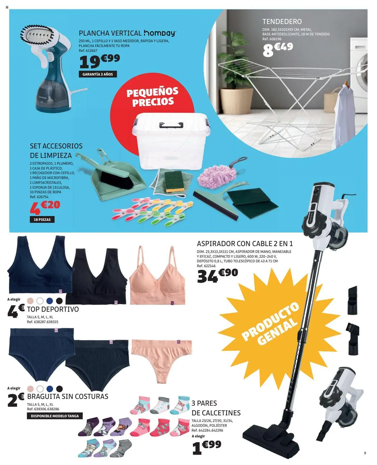 GiFi folleto │ válido desde el 19.08.2025 | Página: 9 | Productos: Ropa, Cable, Plancha, Caja