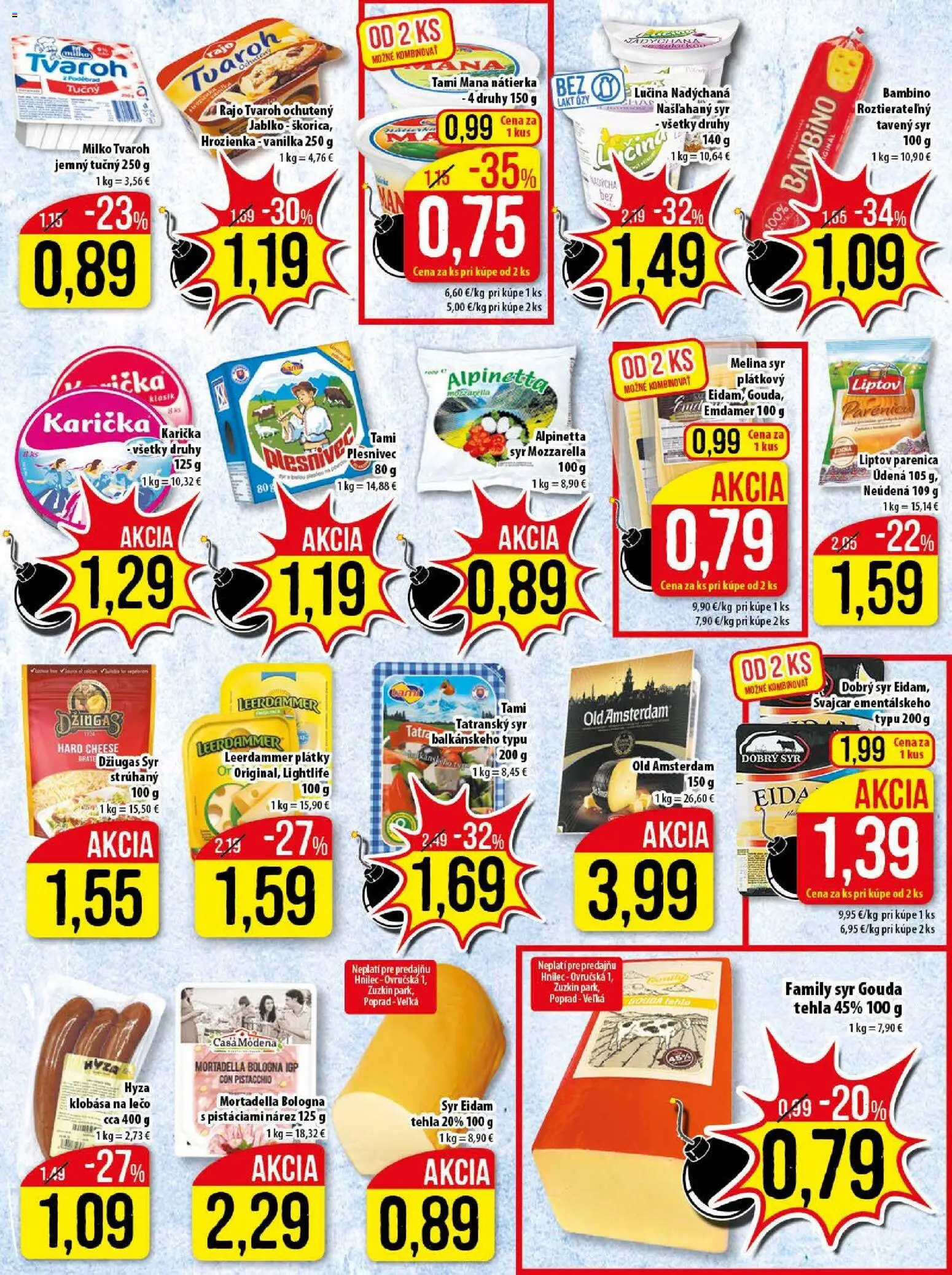 Nové Klas akcie – leták je platný od 26.01.2026 | Strana: 9 | Produkty: Klobása, Mozzarella, Tvaroh, Hrozienka