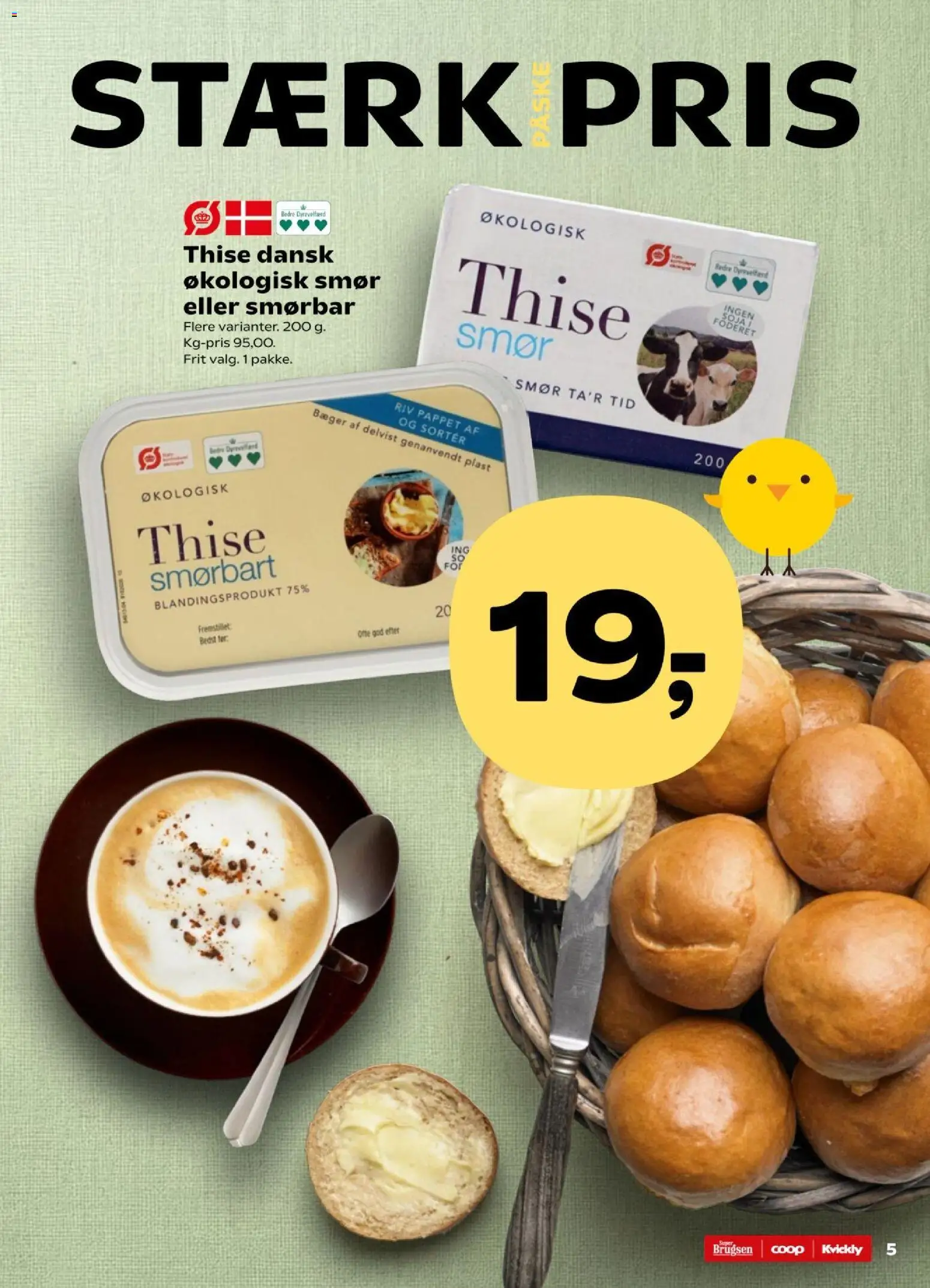 Super Brugsen tilbudsavis – gyldig fra 19.03.2026 | Side: 5 | Produkter: Smør