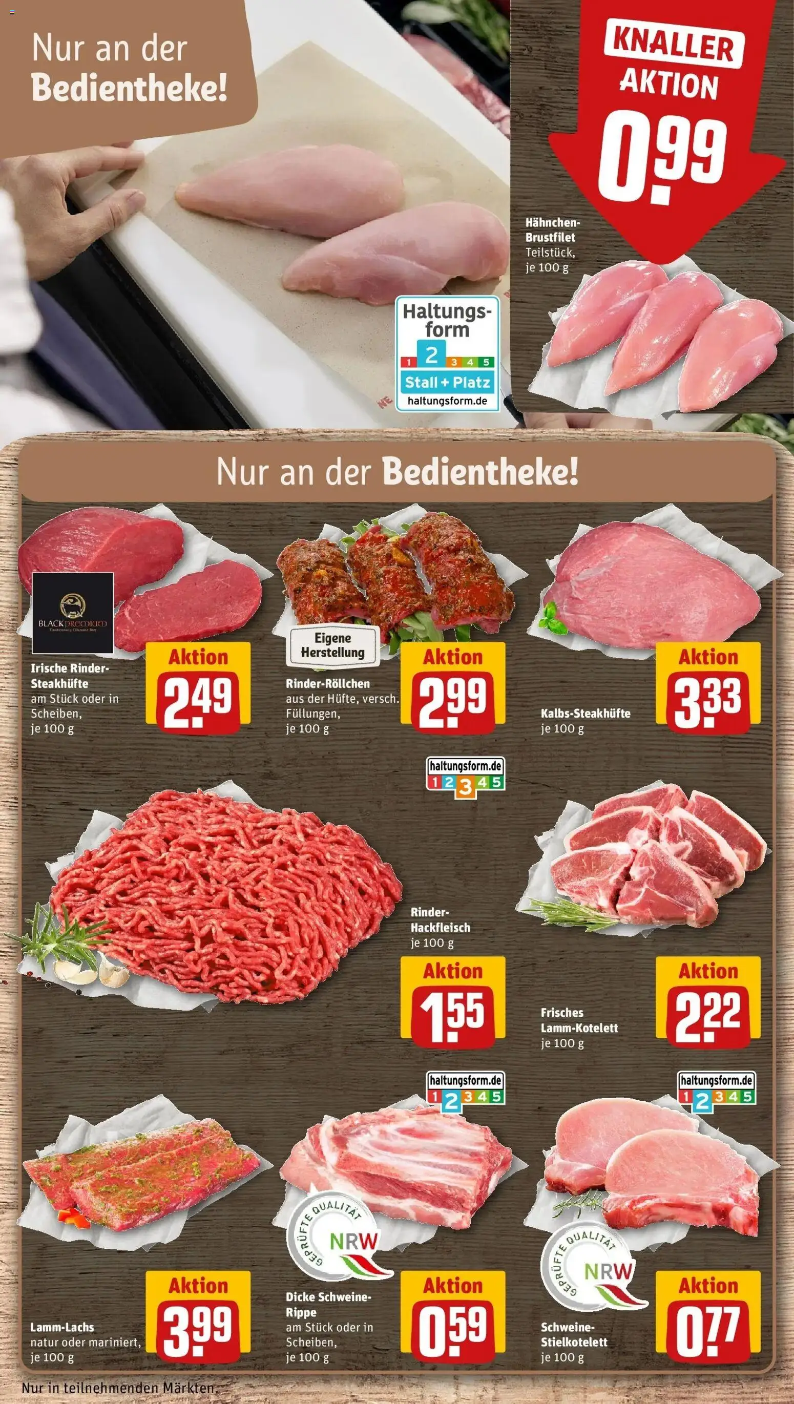 Rewe Prospekt Schieder / Schwalenberg	 – gültig ab 01.03.2026 | Seite: 10 | Produkte: Hahnchen, Steak, Hackfleisch