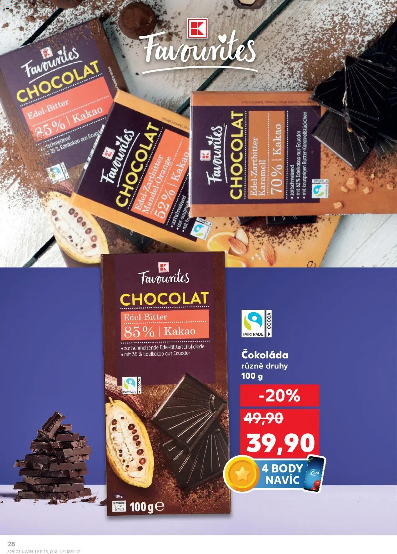Kaufland leták - Chomutov od 20.08.2025 | Strana: 28 | Produkty: Čokoláda, Kakao, Body