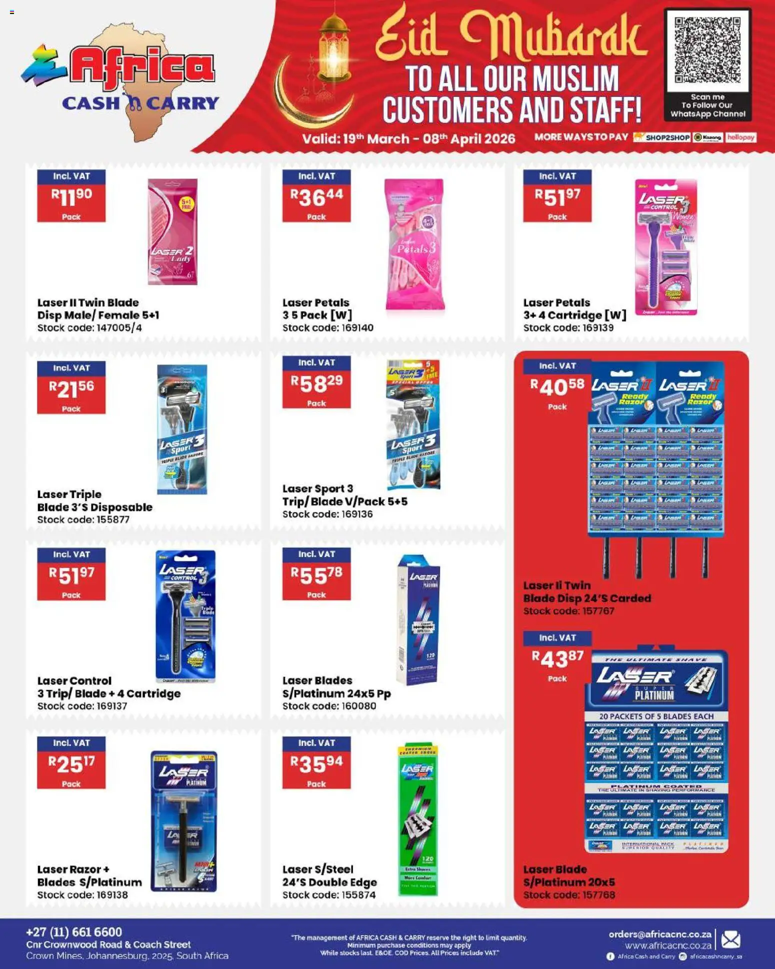 New Africa Cash & Carry catalogue – valid from 19.03.2026 | Page: 72 | Products: Stock