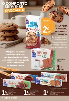 Pré-visualização E.Leclerc Folheto da Nossa Marca válido de 01.02.2026 | Página: 2 | Produtos: Bolachas, Manteiga, Chocolate, Chá