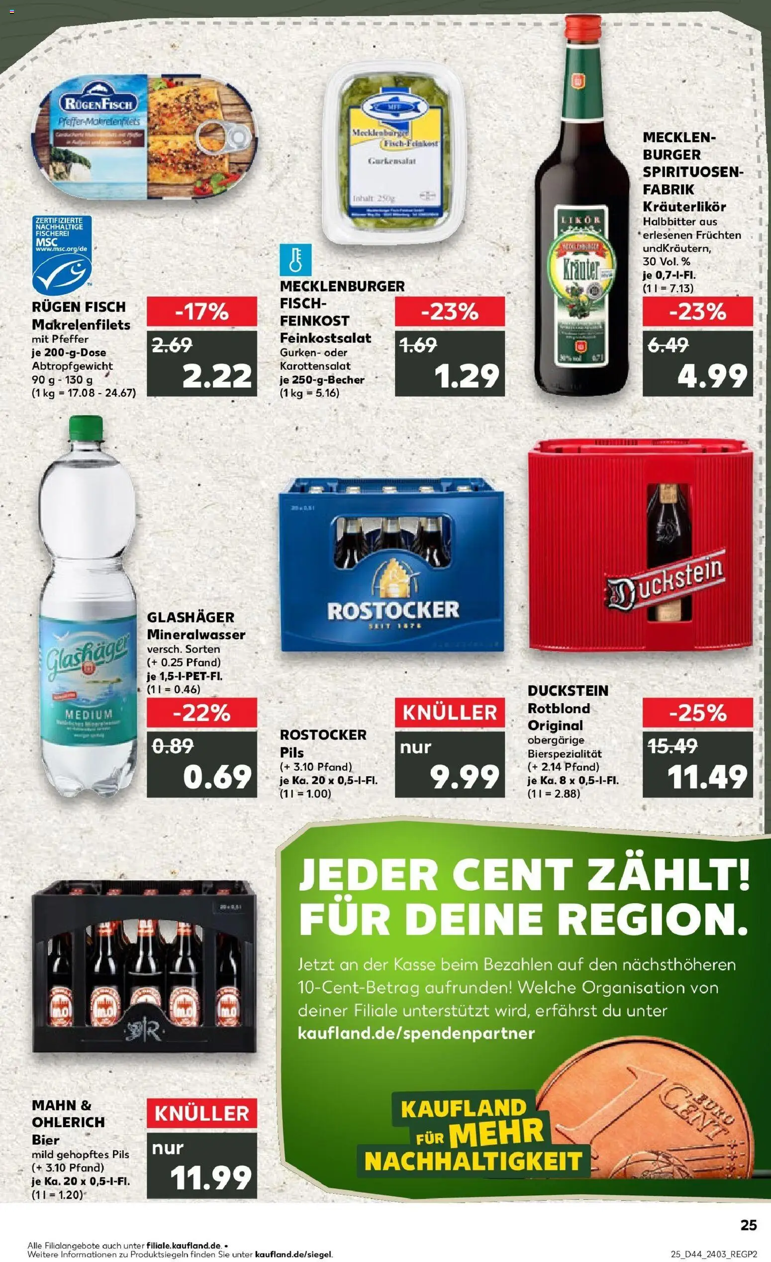 Kaufland prospekt Gägelow	 – gültig ab 30.10.2025 | Seite: 25 | Produkte: Bier, Burger, Fisch, Gurken