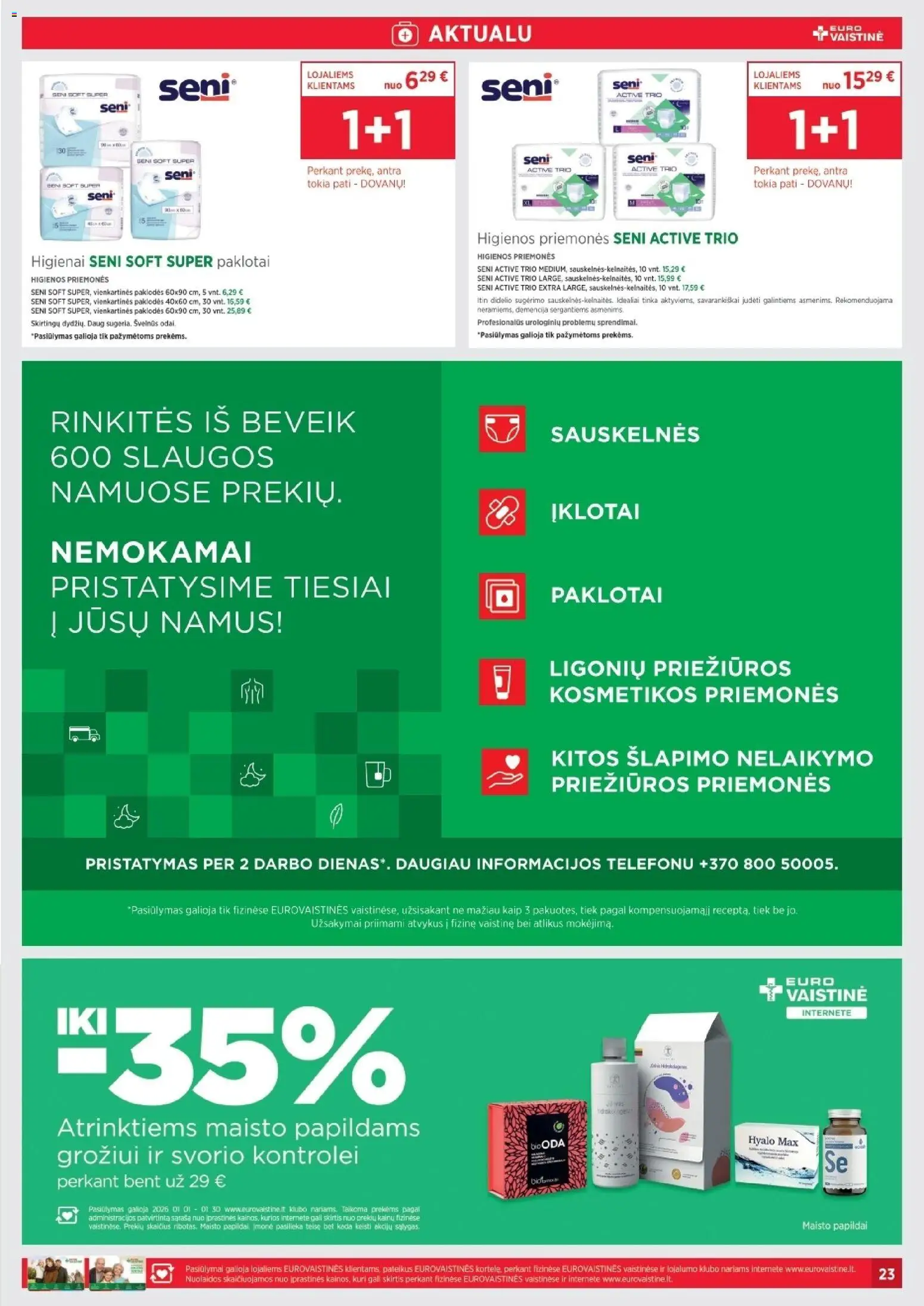 EUROVAISTINĖ akcijos nuo 01.01.2026 | Puslapis: 23