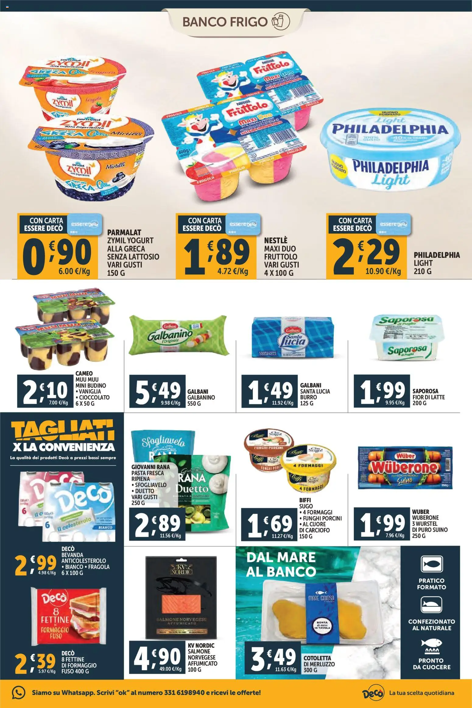 Volantino Decò del 06.03.2026 | Pagina: 5 | Prodotti: Salmone, Merluzzo, Suino, Sugo