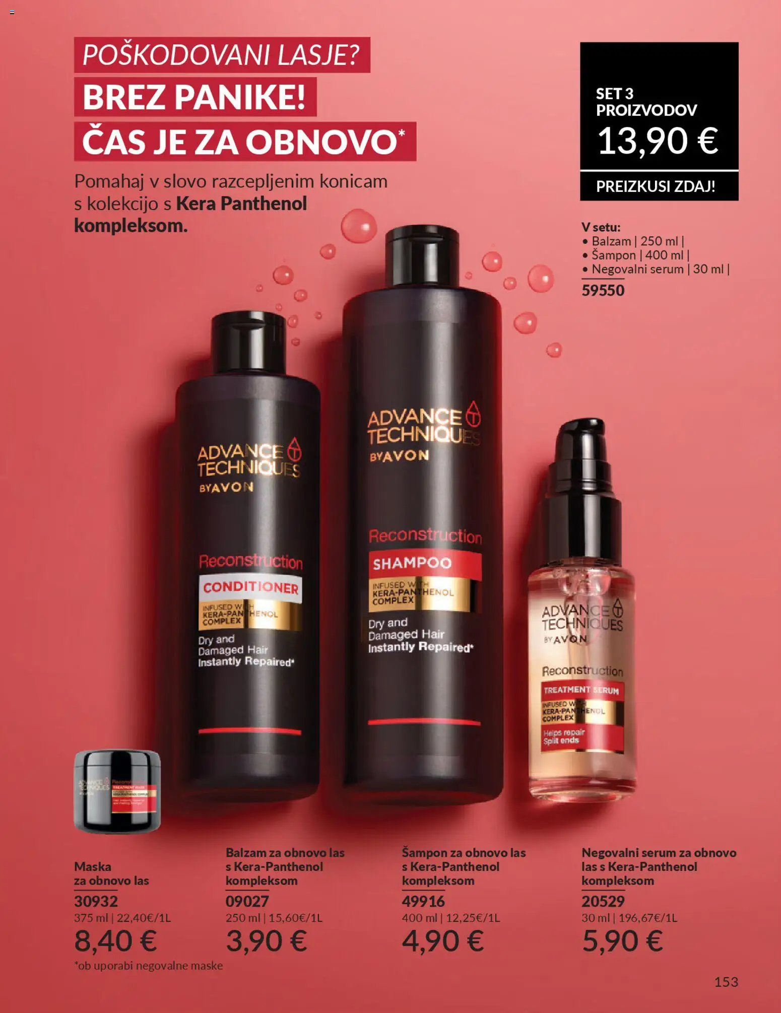 Novi Avon katalog ponudbe – veljaven od 29.12.2025 | Stran: 153 | Izdelki: Sampon, Maska