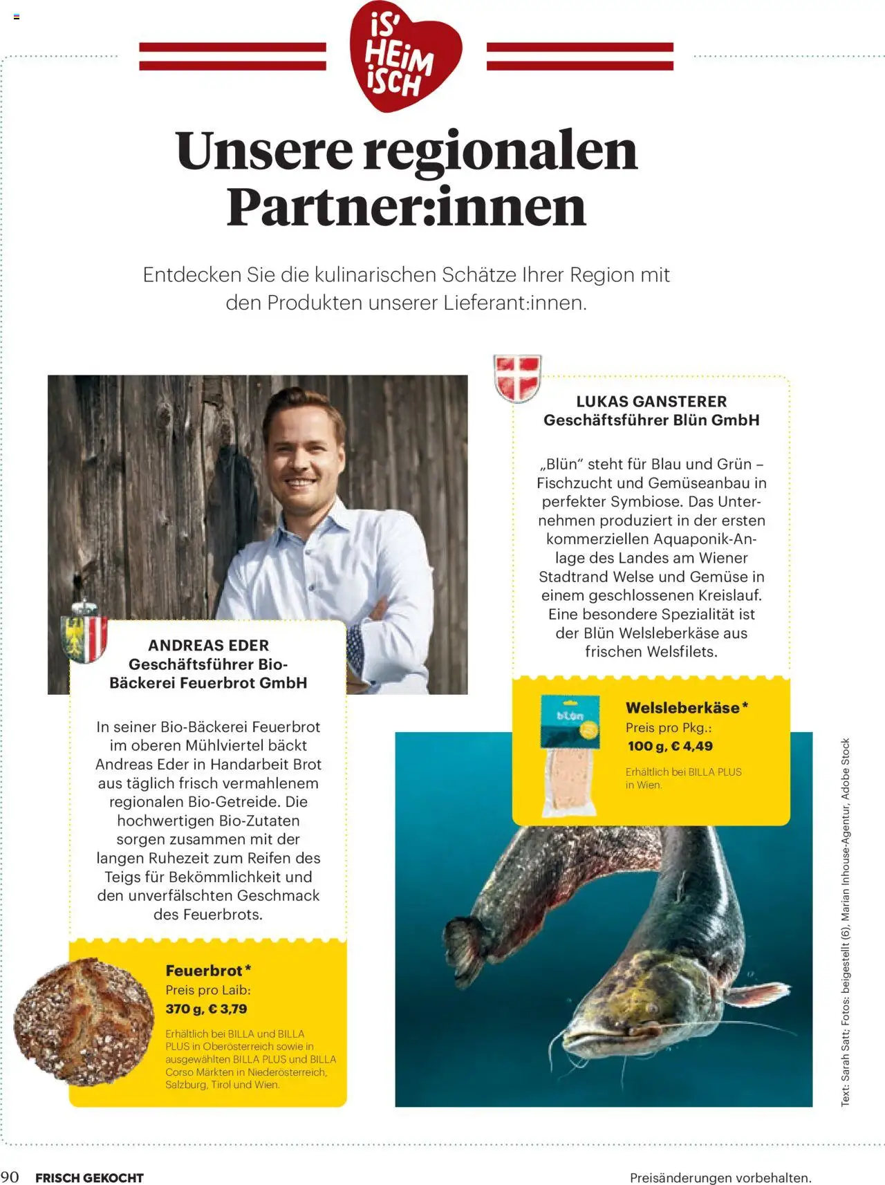 Billa Frisch Gekocht gültig ab 03.07.2025 | Seite: 90 | Produkte: Gemüse, Bäckerei, Brot