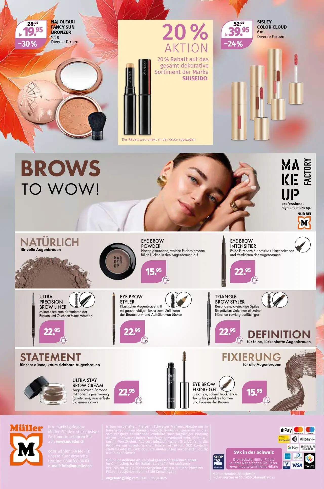 Müller Aktionen Beauty-Highlights – gültig ab 02.10.2025 | Seite: 6 | Produkte: Augenbrauenstift, Bronzer