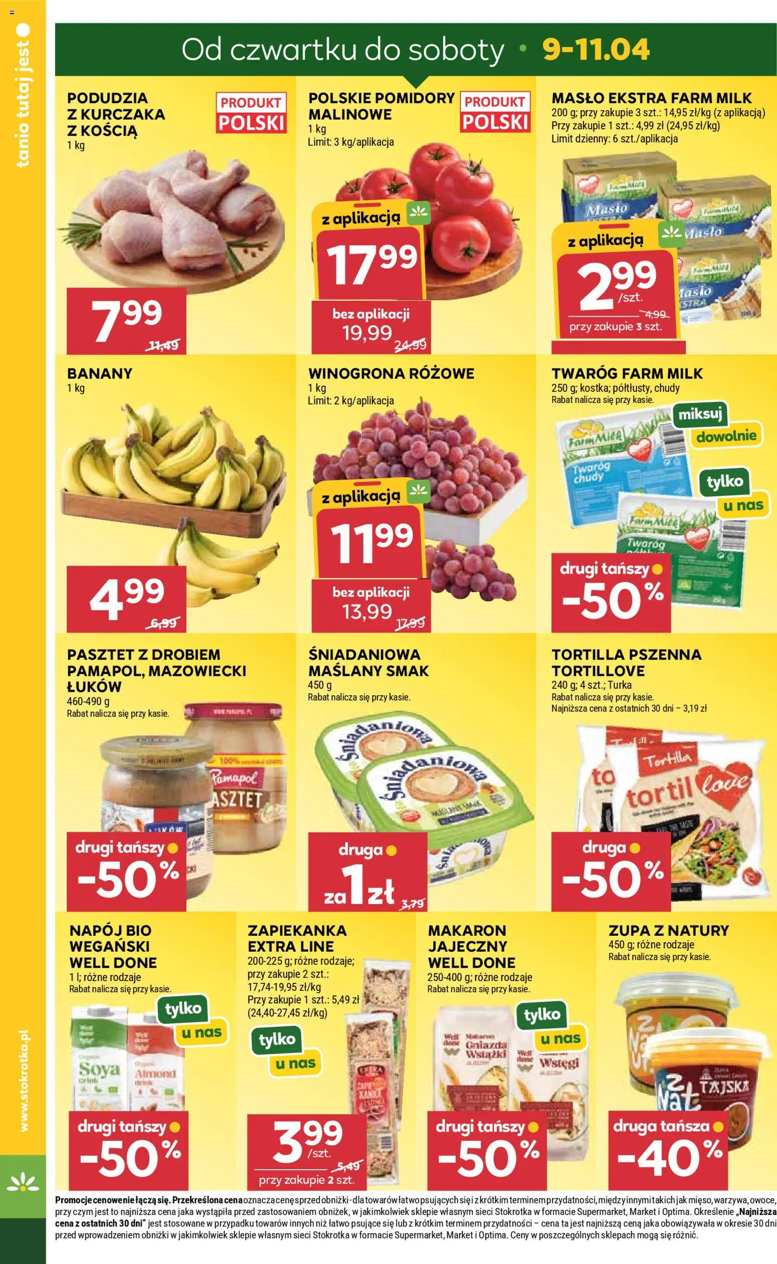 Stokrotka gazetka - Market od 09.04.2026 | Strona: 2 | Produkty: Stokrotka, Masło, Pomidory, Owoce