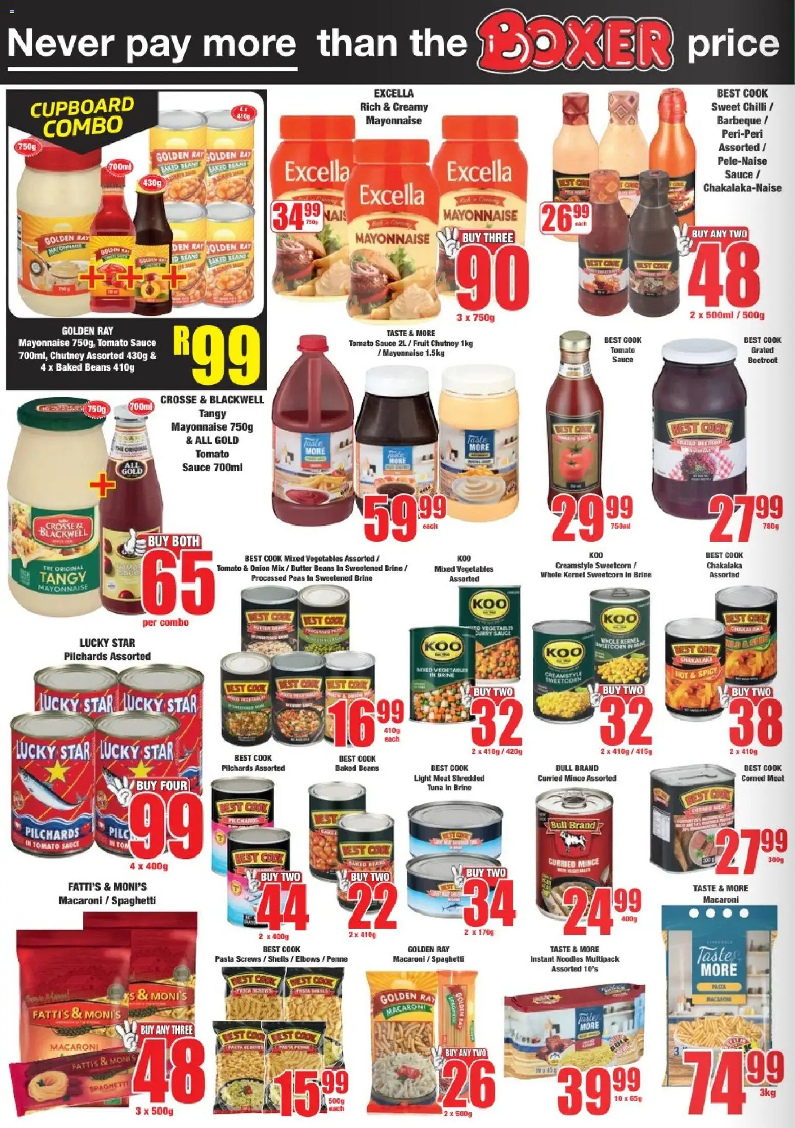 New Boxer catalogue – valid from 09.03.2026 | Page: 6 | Products: Pilchards, Vest, Vegetables, Mayonnaise