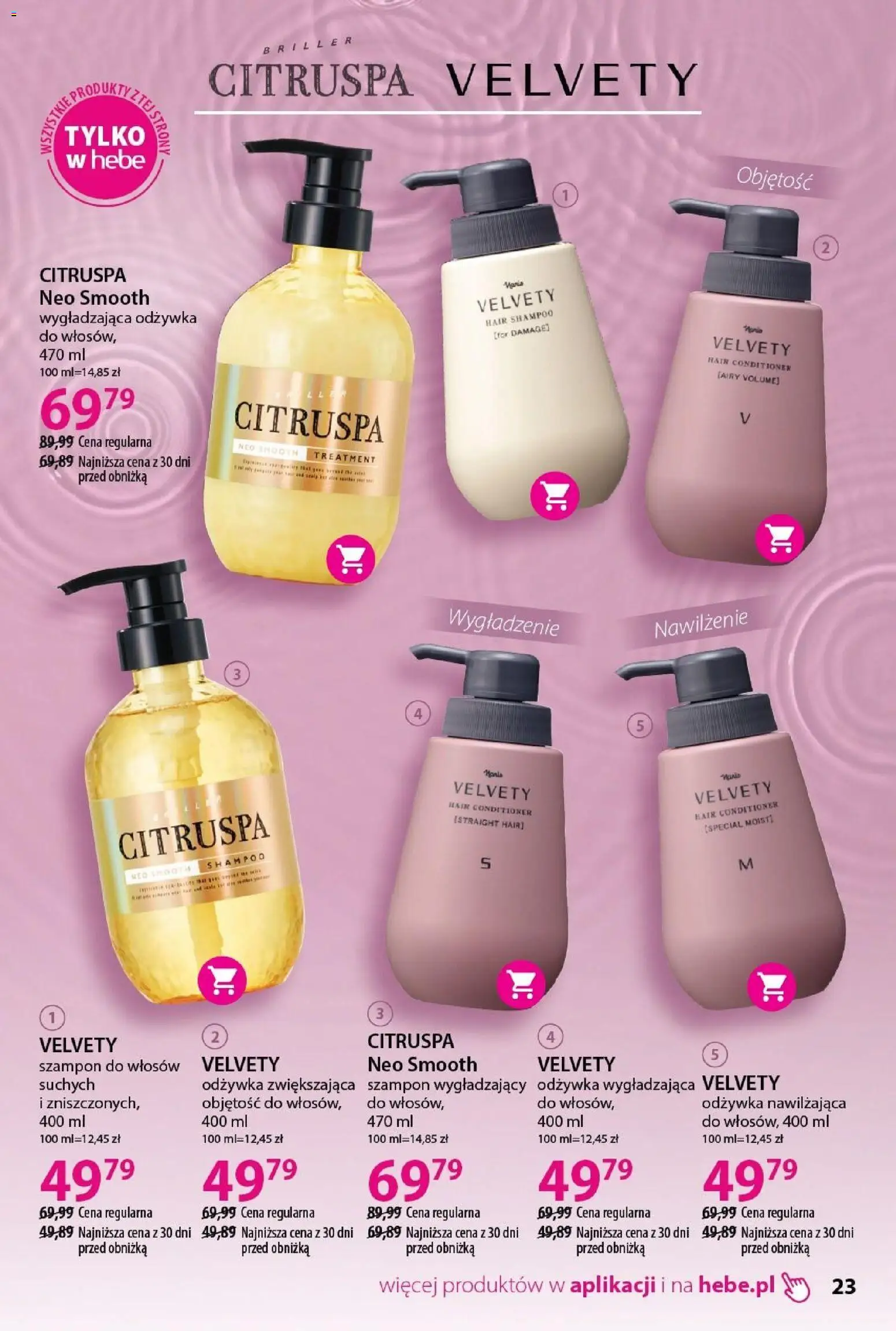 Hebe Gazetka - Katalog od 31.01.2026 | Strona: 23 | Produkty: Szampon, Odżywka