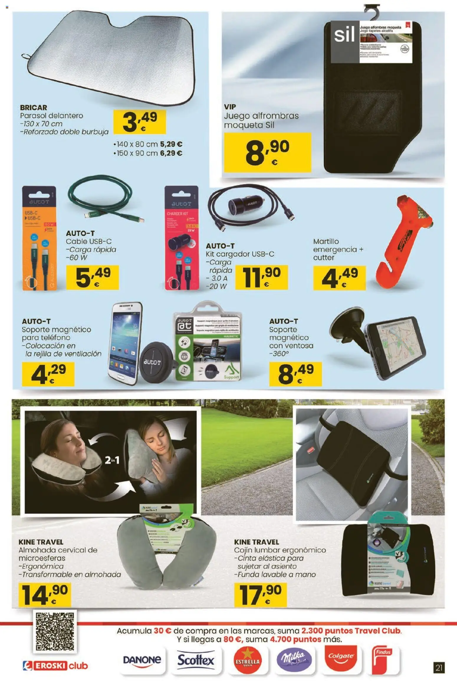 Eroski Qué planazo │ válido desde el 26.03.2026 | Página: 21 | Productos: Teléfono, Cable, Almohada, Cojín