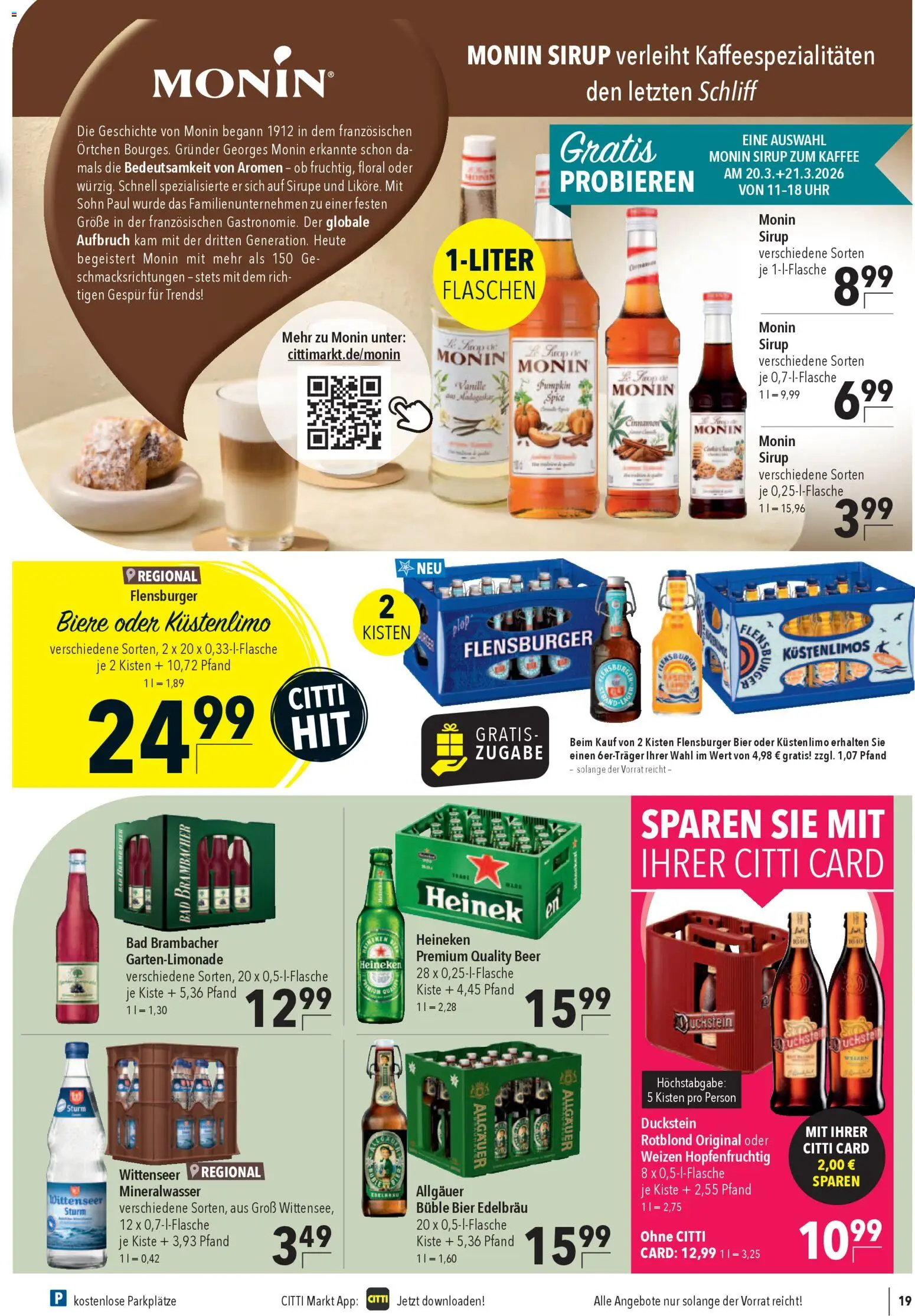 CITTI Markt Prospekt 	 – gültig ab 18.03.2026 | Seite: 19 | Produkte: Bad, Sirup, Heineken, Uhr