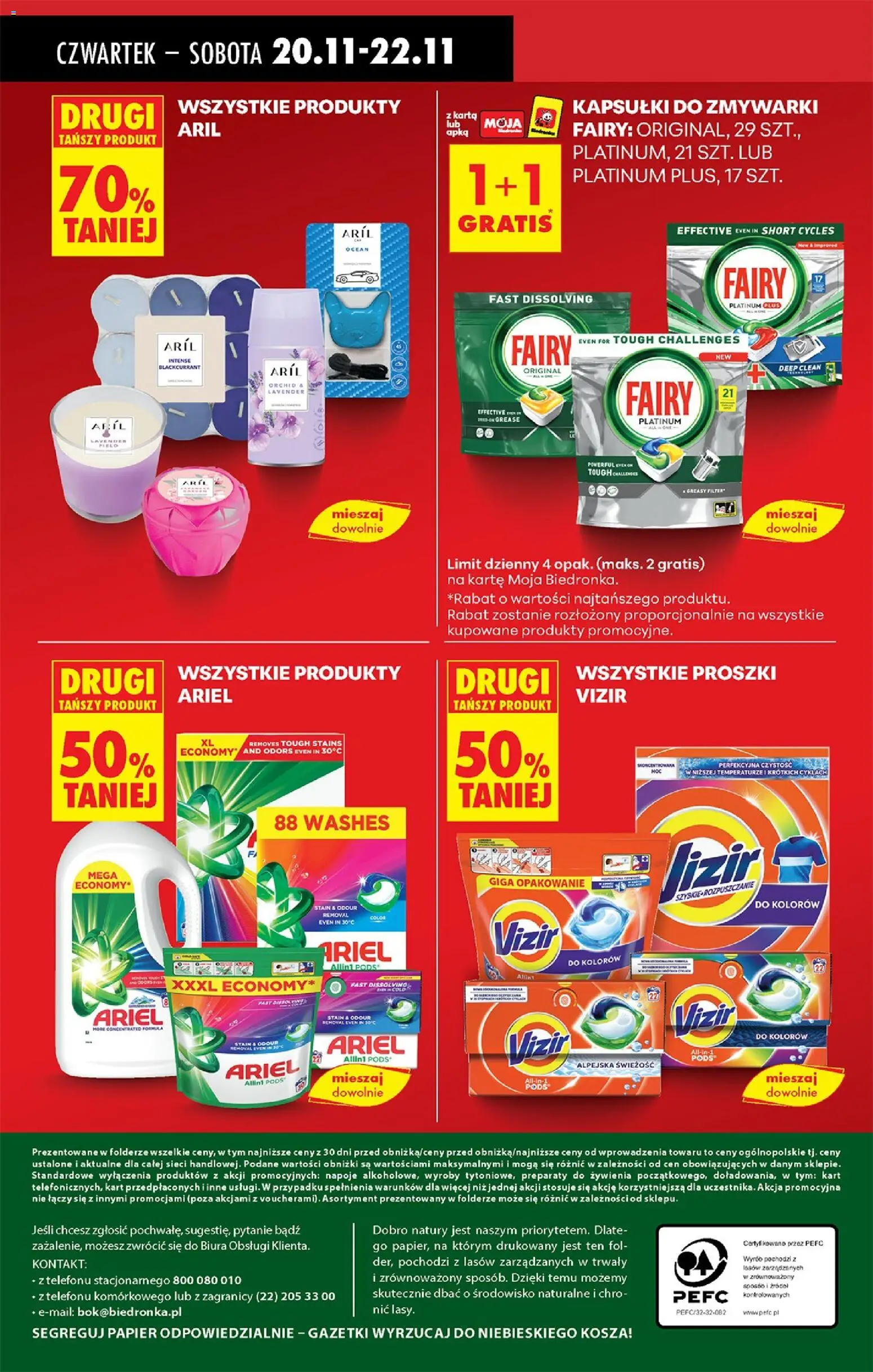 Biedronka gazetka - Oferta w tym tygodniu od 20.11.2025 | Strona: 88 | Produkty: Karta, Napoje, Ariel, Kapsułki do zmywarki
