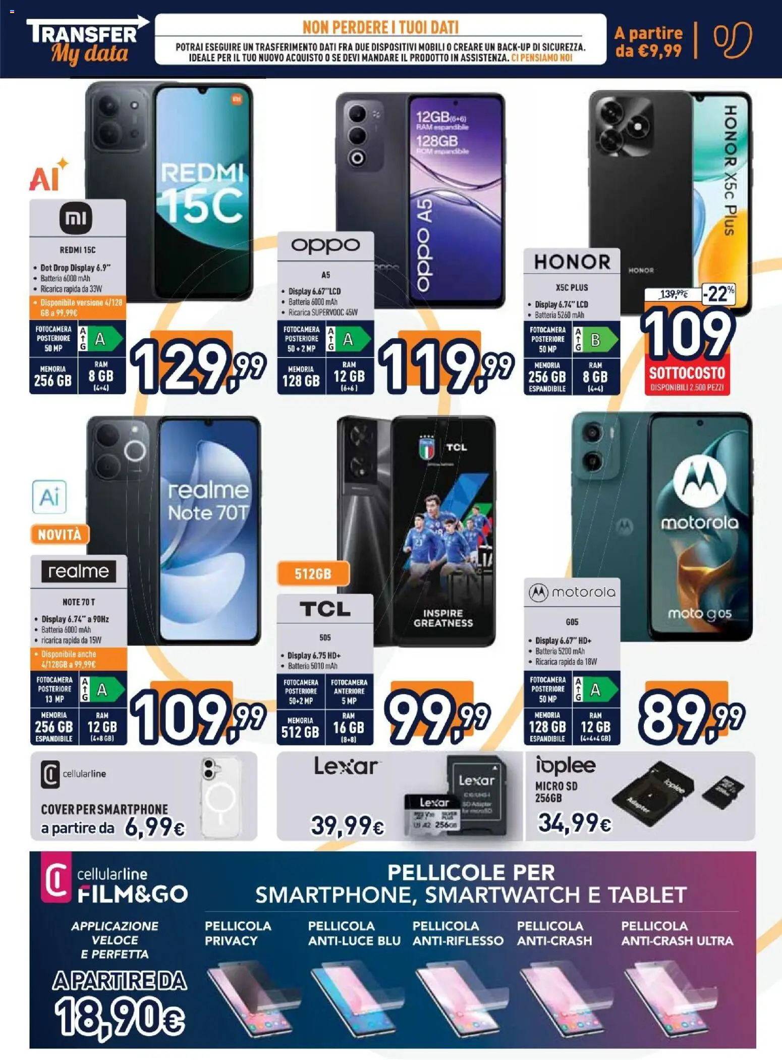 Volantino Unieuro del 05.12.2025 | Pagina: 9 | Prodotti: Smartphone, Tablet, Smartwatch, Batteria