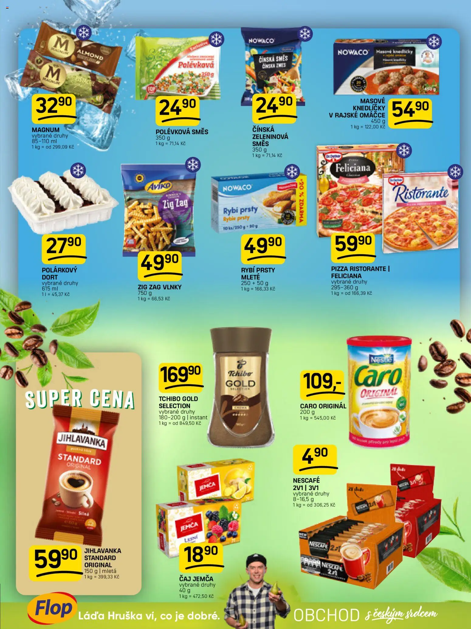 Flop leták od 08.04.2026 | Strana: 7 | Produkty: Pizza, Jihlavanka, Nescafé, Caro