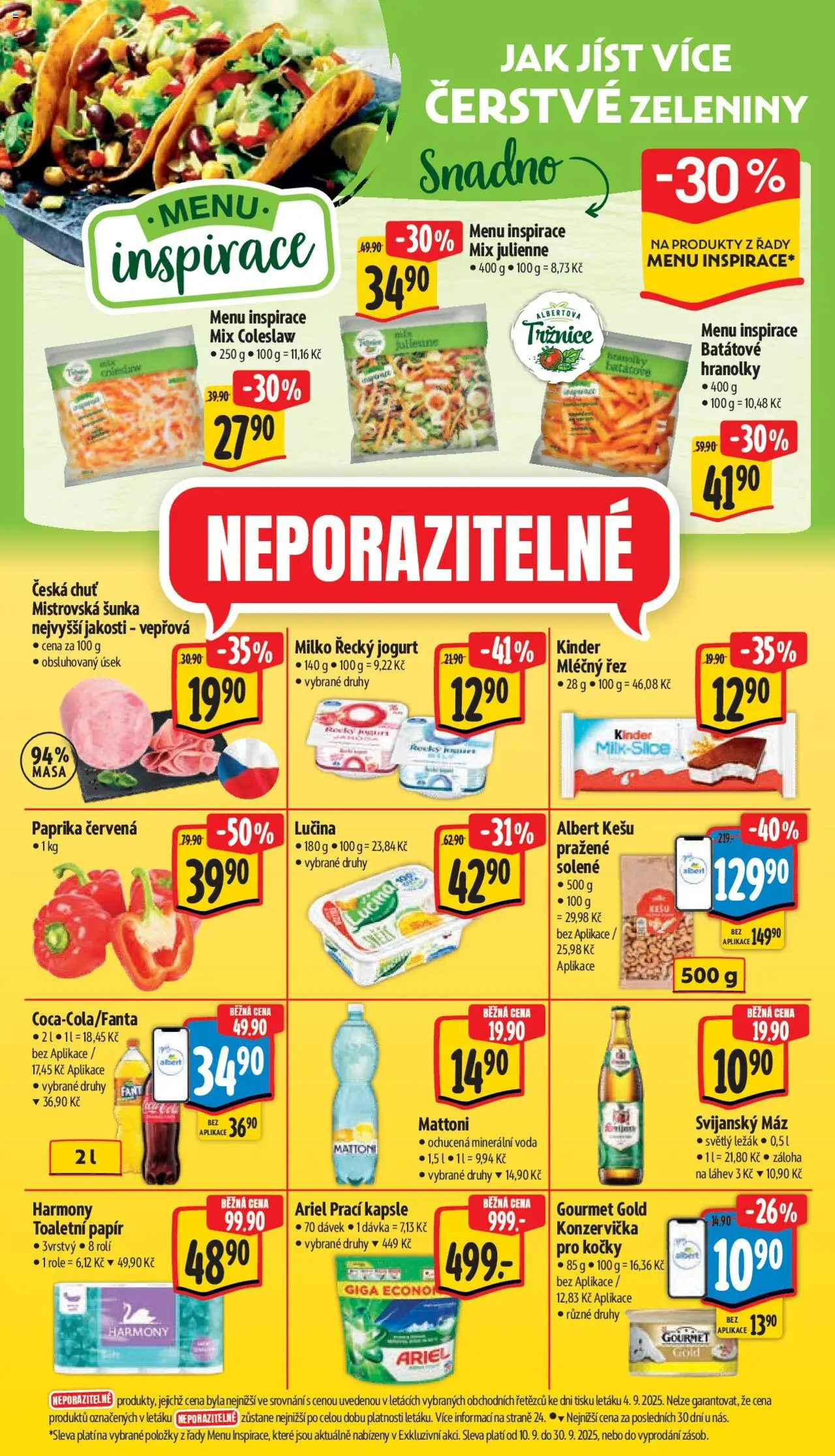 Albert leták - Supermarket od 10.09.2025 | Strana: 7 | Produkty: Jogurt, Kapsle, Paprika červená, Láhev