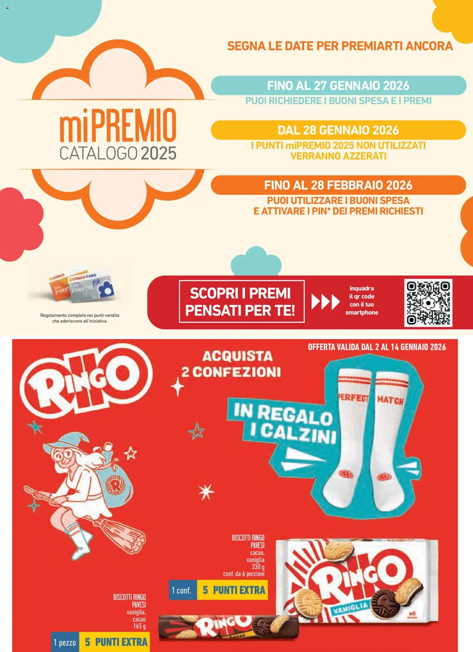 Volantino Conad del 02.01.2026 | Pagina: 3 | Prodotti: Tè, Biscotti, Calzini, Cacao