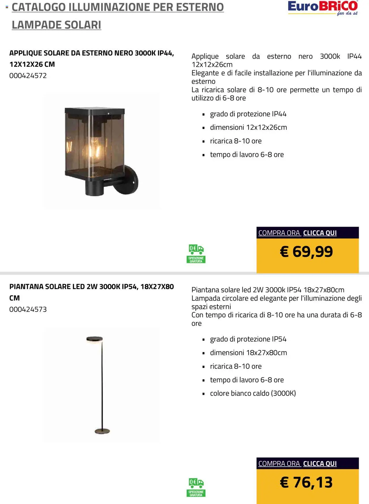 Volantino Eurobrico del 23.07.2025 | Pagina: 31 | Prodotti: Lampada
