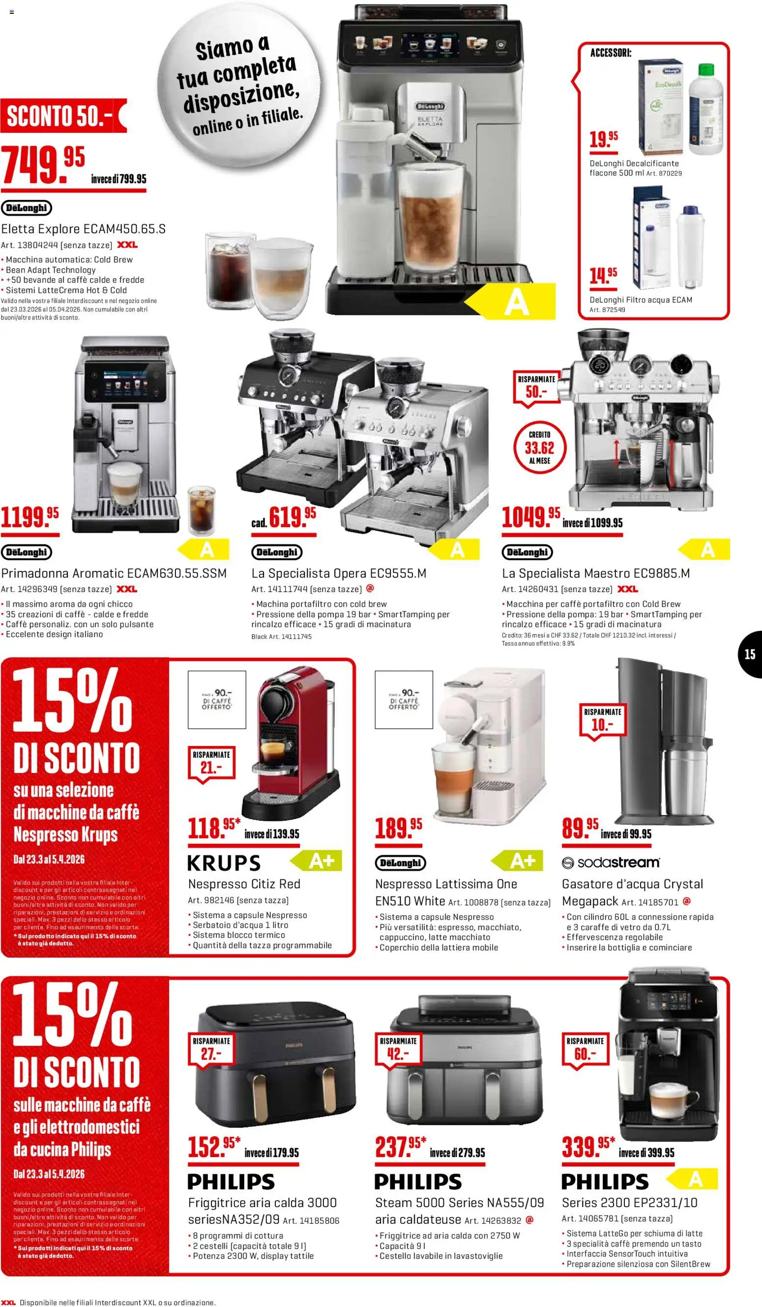 Interdiscount aktionen IT – gültig ab 23.03.2026 | Seite: 15 | Produkte: Krups, Philips