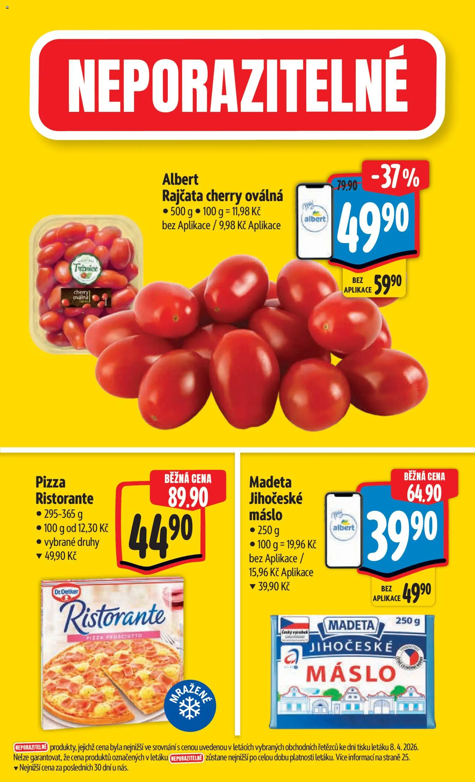 Albert leták - Hypermarket - Harfa od 15.04.2026 | Strana: 3 | Produkty: Máslo, Pizza, Prosciutto, Jihočeské máslo