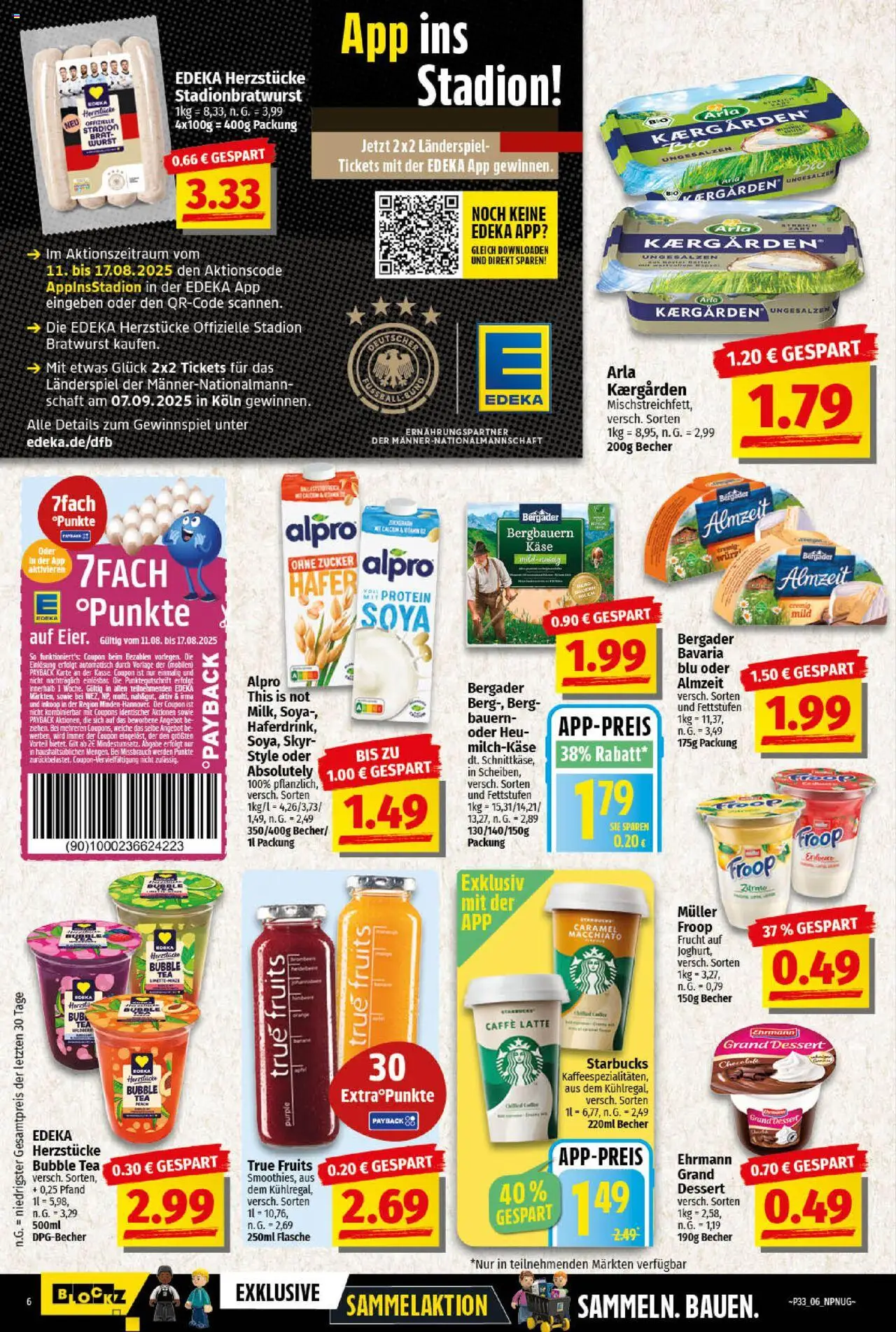 NP Discount Prospekt 	 - gültig ab dem 11.08.2025 | Seite: 6 | Produkte: Käse, Starbucks, Zucker, Wurst
