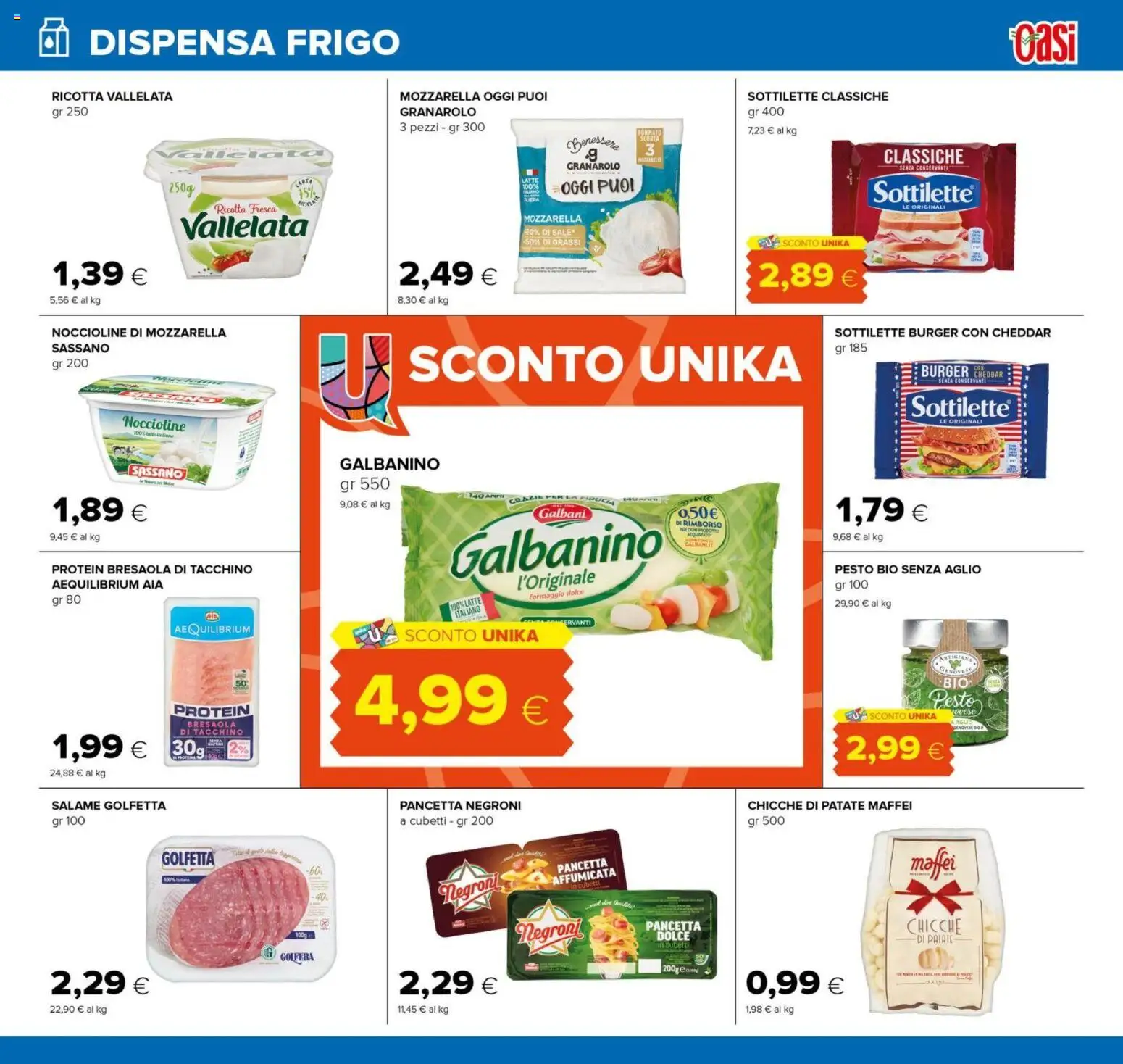 Volantino Oasi del 23.10.2025 | Pagina: 13 | Prodotti: Noccioline, Tacchino, Mozzarella, Pesto