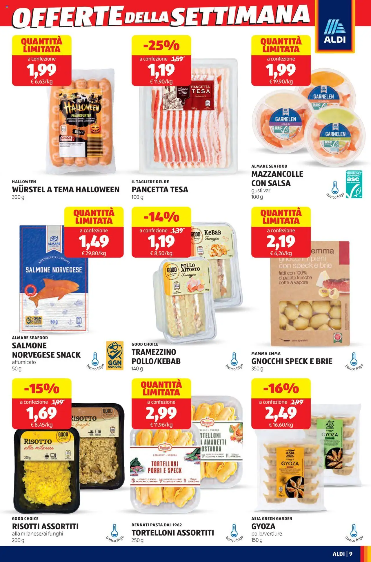 Volantino Aldi del 20.10.2025 | Pagina: 9 | Prodotti: Tagliere, Tortelloni, Gnocchi, Terra