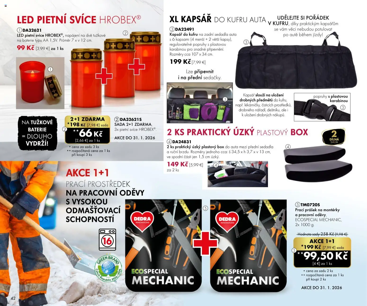 Nové Dedra akcie – leták je platný od 01.01.2026 | Strana: 42 | Produkty: Led